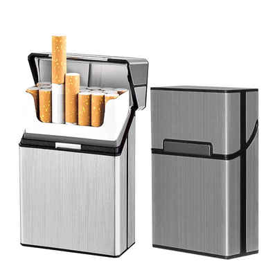 FeelGlad Räucherbox »Aluminium-Zigarettenetui mit magnetischem Deckel, elegantes Aluminium-Zigarettenetui« (2-tlg)