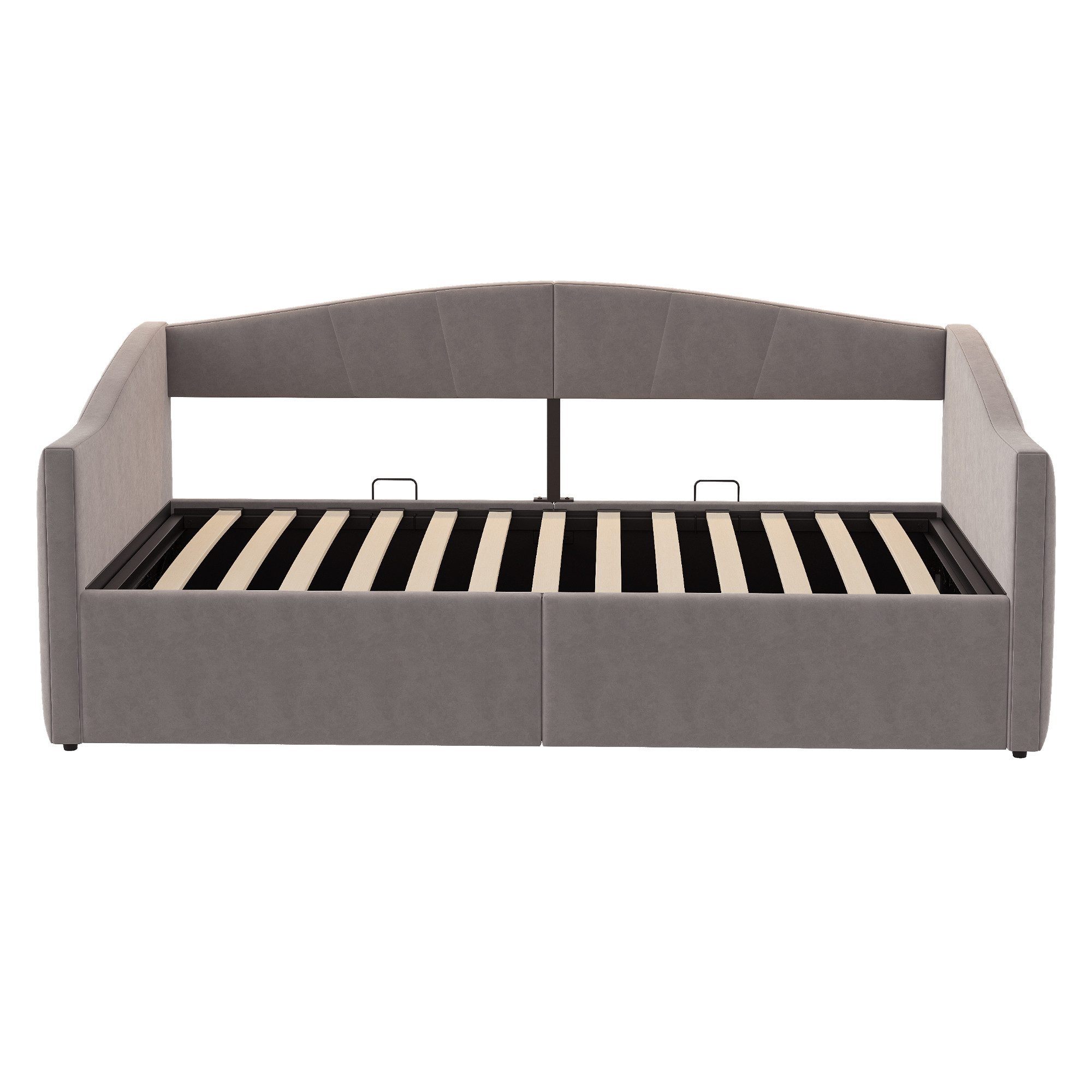 STILVORA Schlafsofa mit bettkasten Polsterbett Tagesbett 90×200 mit Lattenrost,Jugendbett, mit hydraulischem Stauraum, samtgepolstert & Lattenrost 90x200 cm, ohne Matratze
