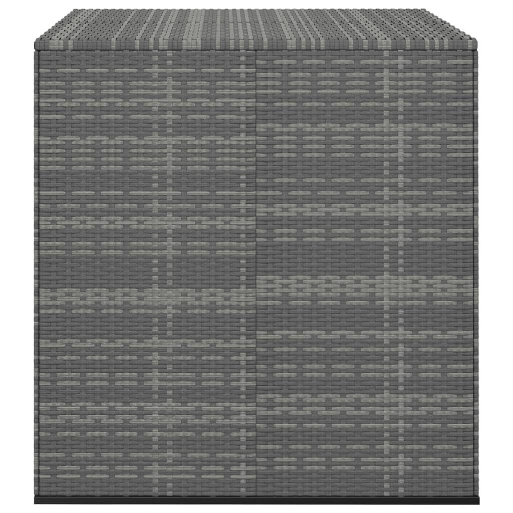 Grau Rattan Garten-Kissenbox PE furnicato 100x97,5x104 Gartenbox cm
