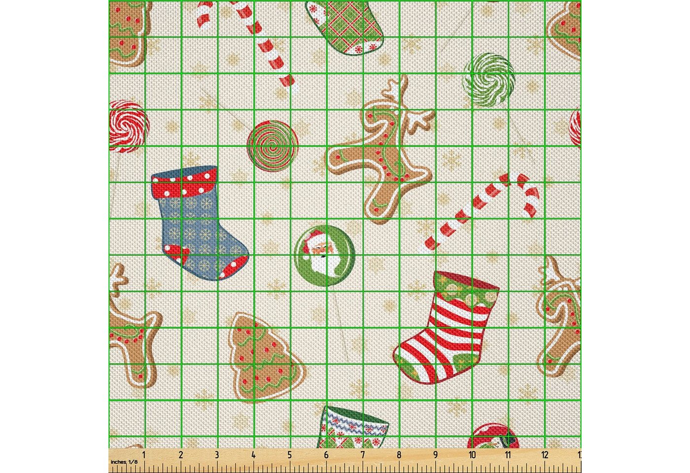 Thumbnail - Abakuhaus Stoff Zum Nähen Toller Stoff für Heimtextilien aller art, Weihnachten traditionelle Süßigkeiten