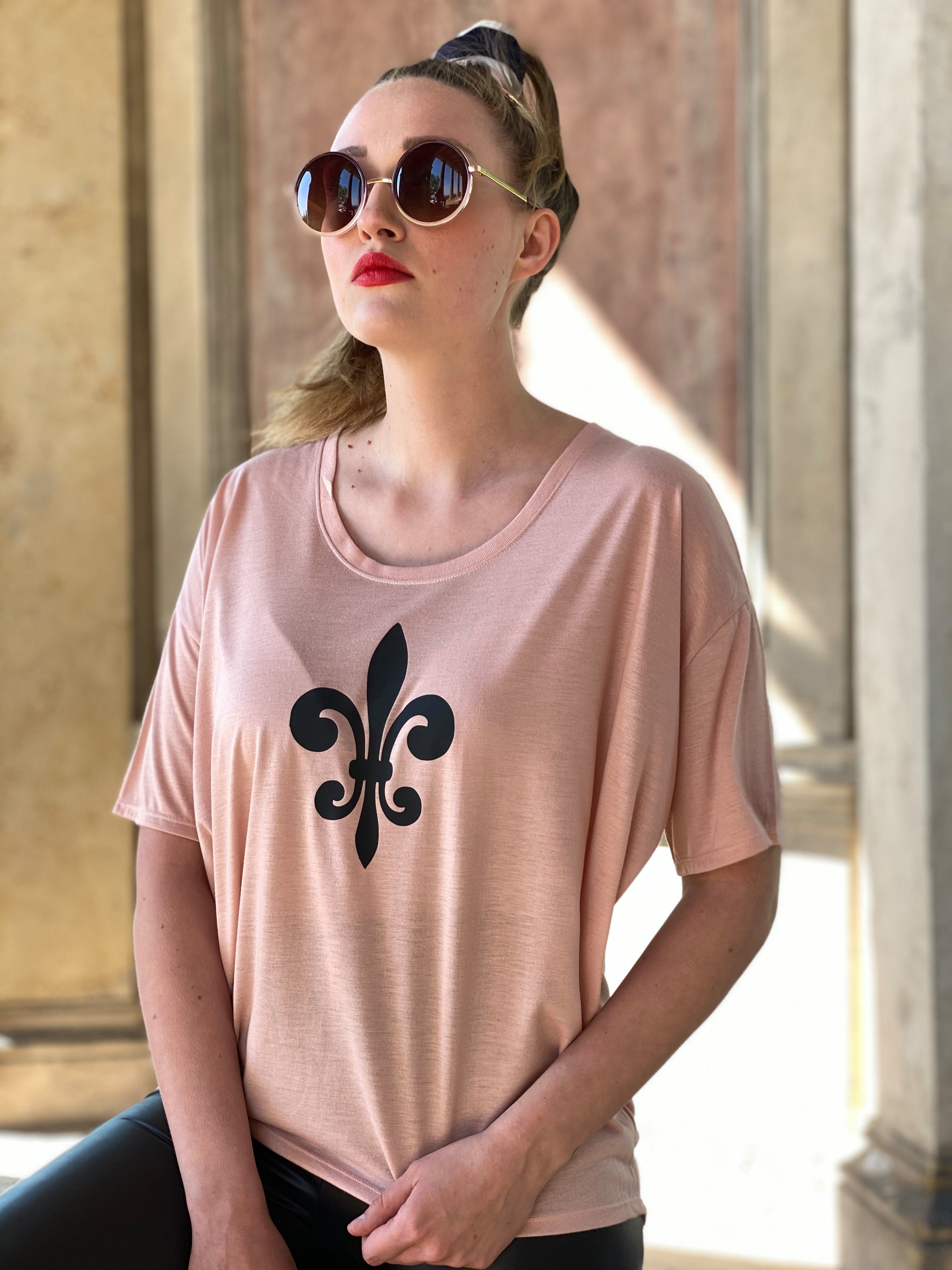 KR-Industries Fledermausshirt Shirt Morganit modische Applikationen