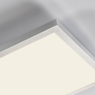 Arcchio LED Panel Arthur, LED-Leuchtmittel fest verbaut, universalweiß, Modern, Aluminium, PMMA, silber, weiß, inkl. Leuchtmittel, Bürolampe