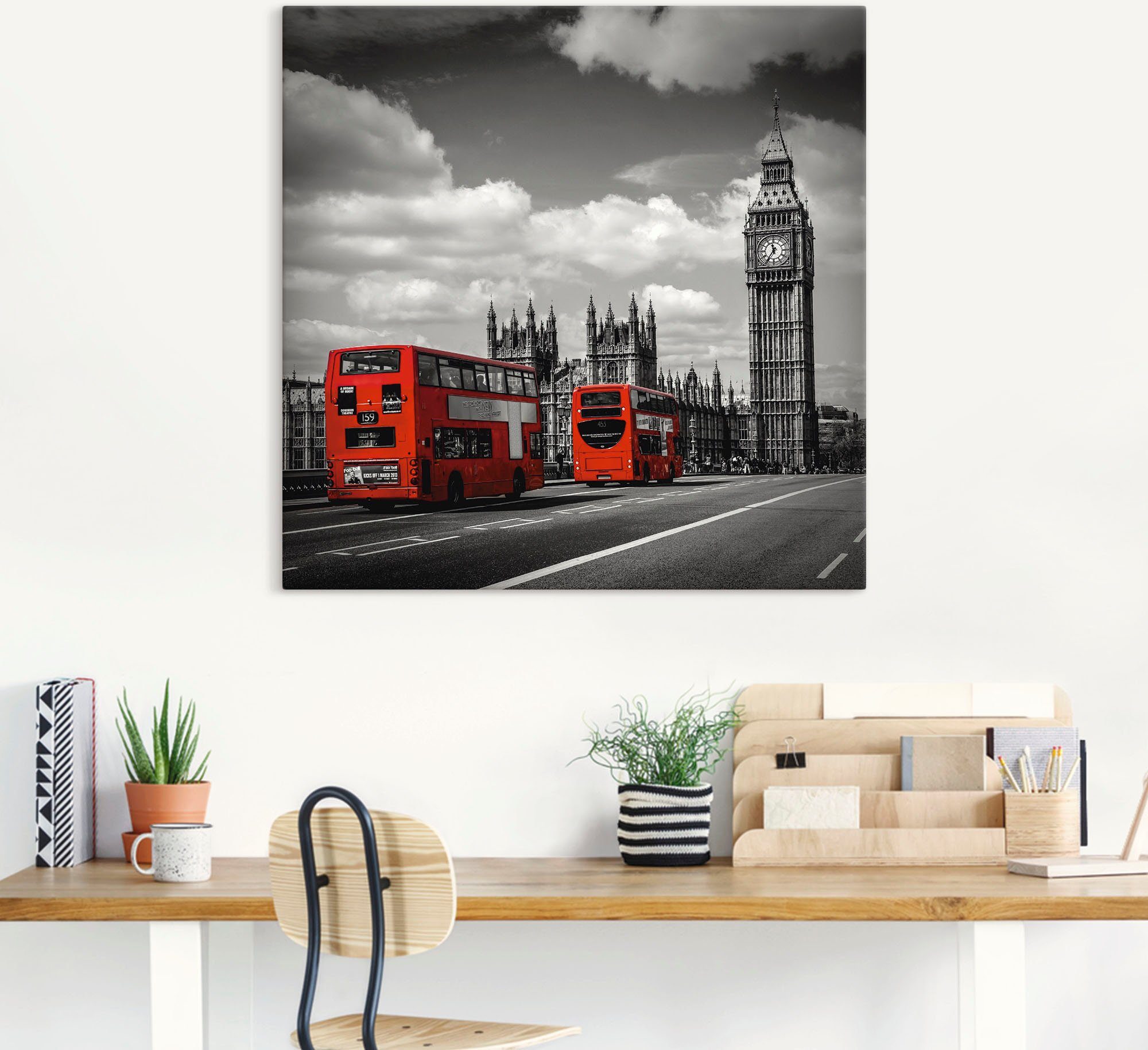 Artland Wandbild »Typisch London«, London (1 Stück), in vielen Größen & Produktarten - Alubild / Outdoorbild für den Außenbereich, Leinwandbild, Poster, Wandaufkleber / Wandtattoo auch für Badezimmer geeignet-HomeTrends