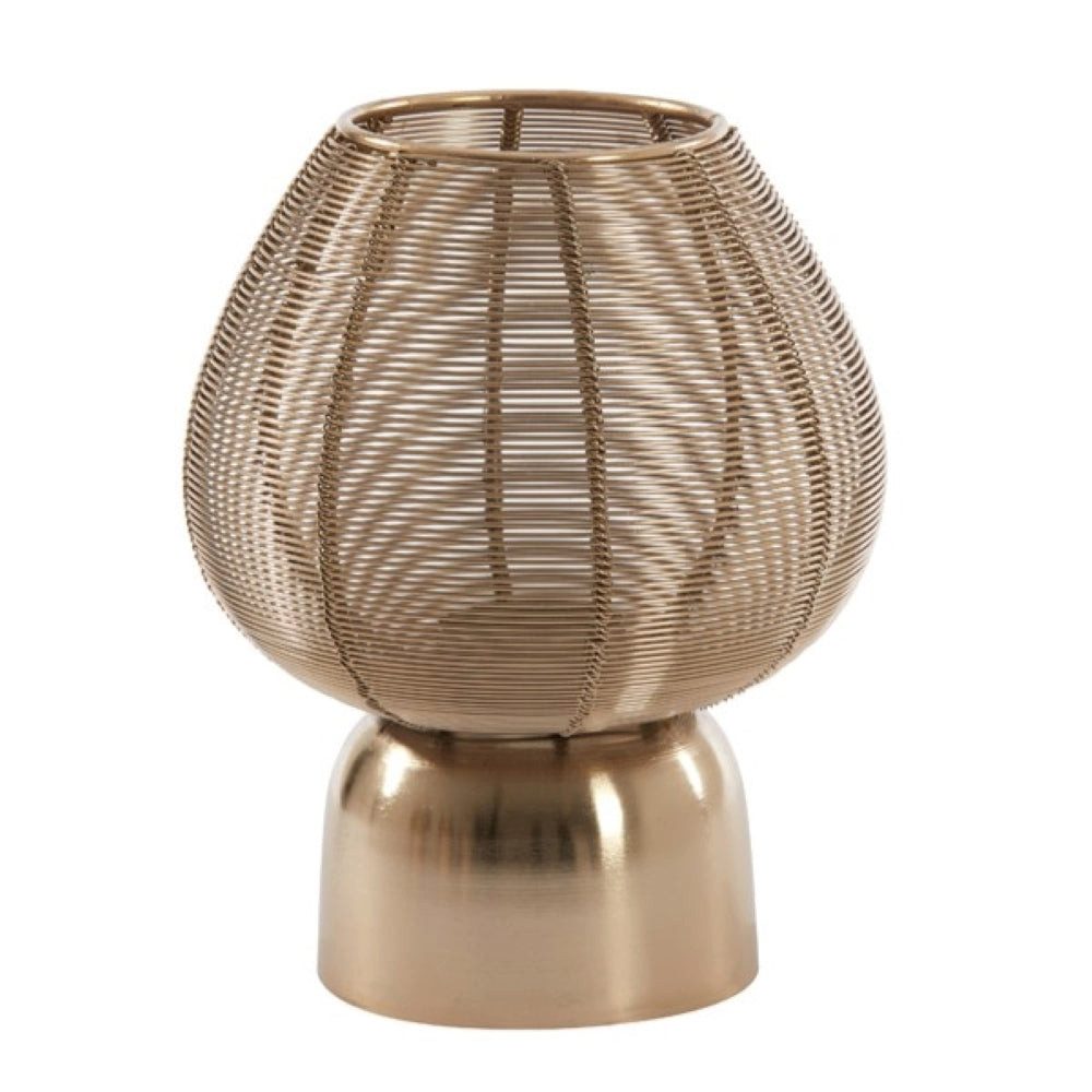 Dirk Davids Leuchten GmbH Windlicht Teelicht Windlicht Matt Gold 20cm