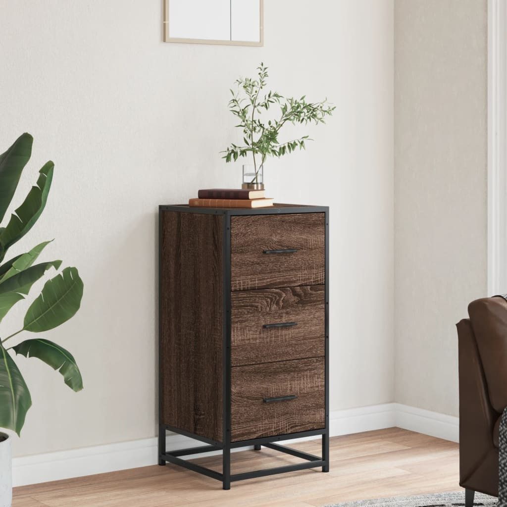 vidaXL Sideboard Sideboard Braun Eichen-Optik 35,5x35x76 günstig online kaufen