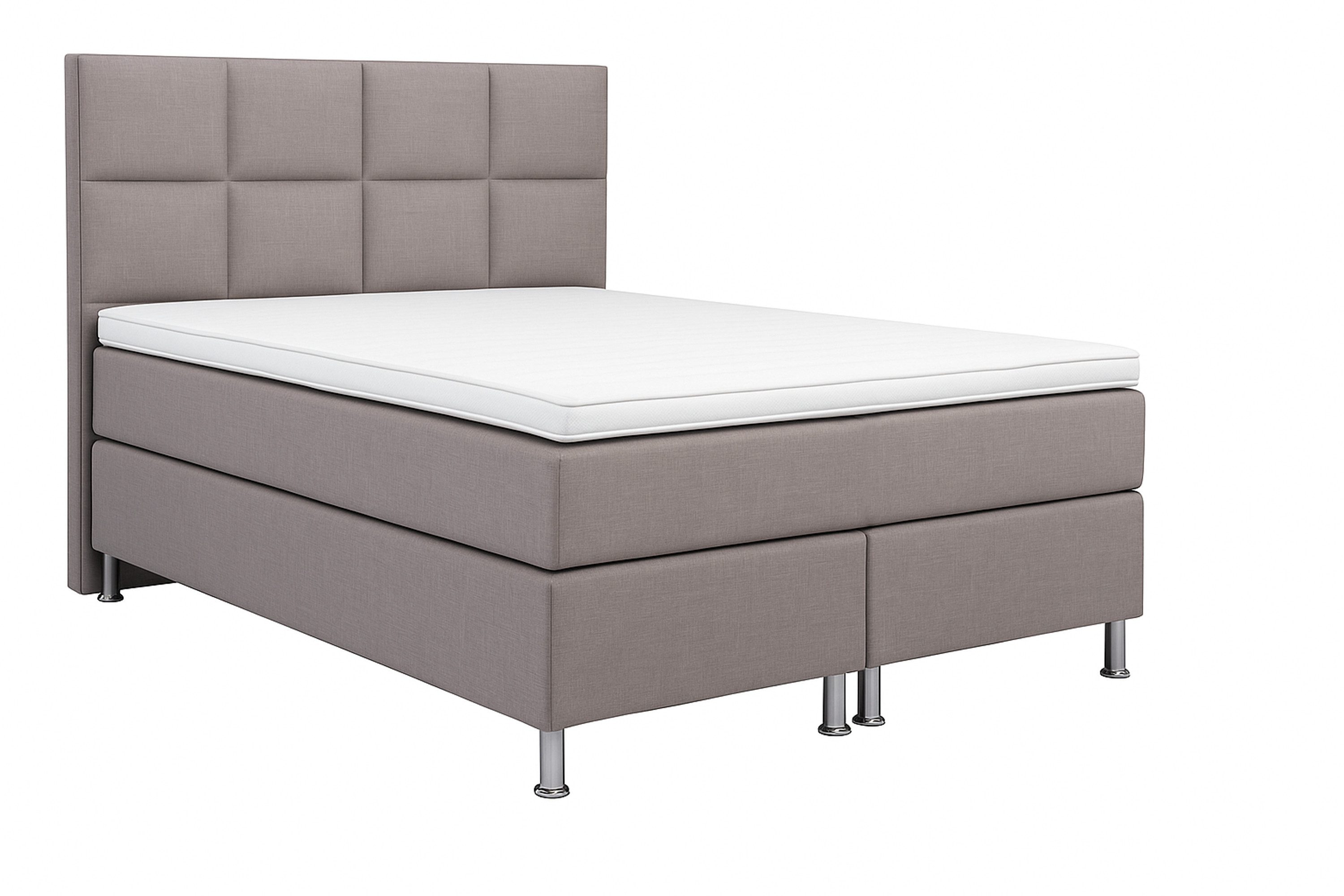inter Boxspringbett MIAMI 140x200 cm 7-Zonen Taschenfederkern-Matratze inkl günstig online kaufen