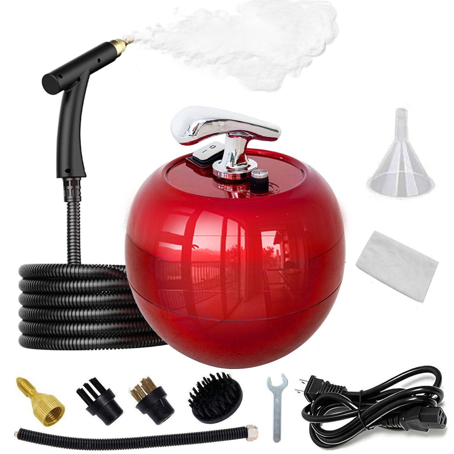 INSE Handdampfreiniger Tragbarer Dampfreiniger, Druckdampfreiniger, Reinigungsgerät, 2000 W, 6 einstellbare Geschwindigkeiten, 1500 ml Wassertankkapazität