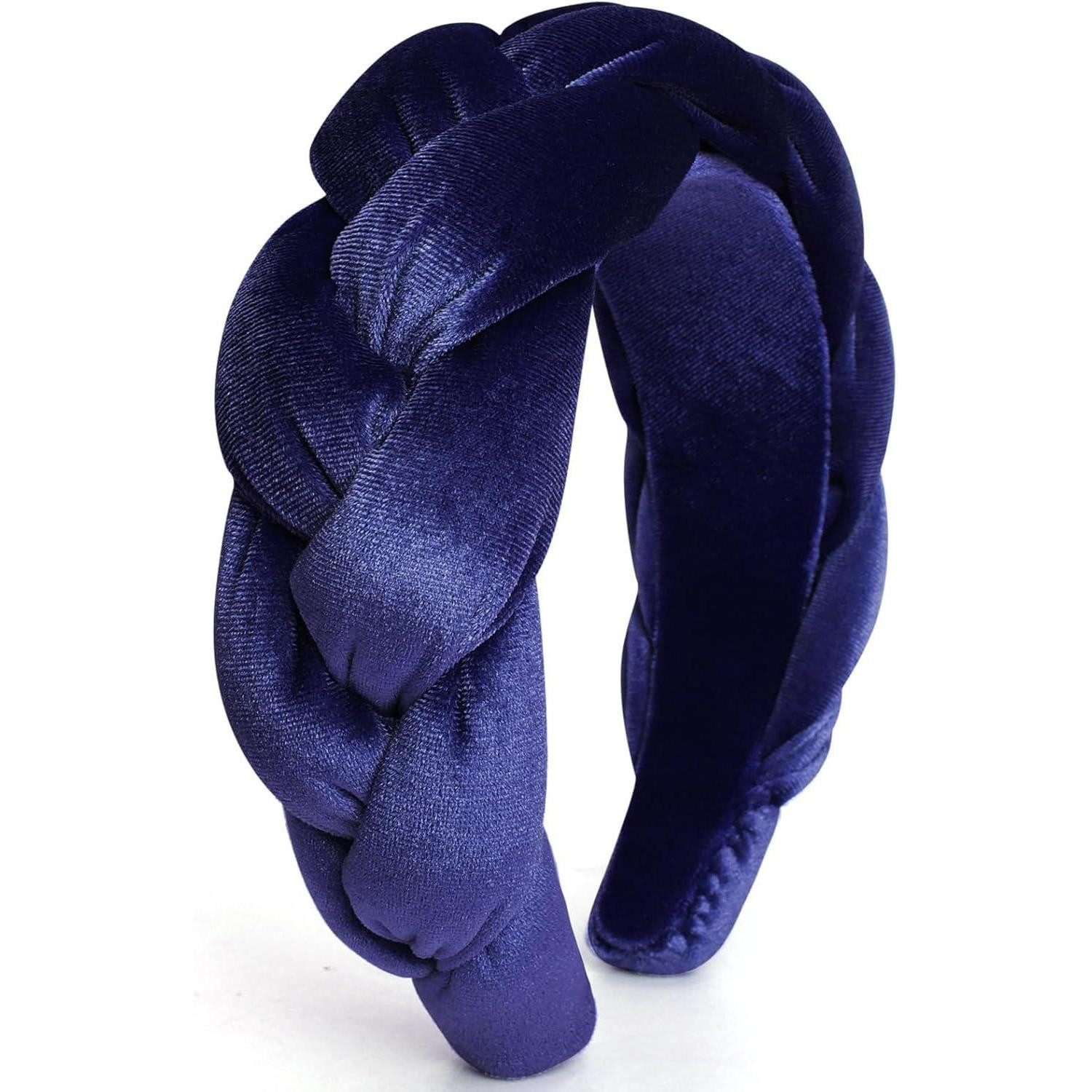 LuxusKollektion Haarreif Samt Geflochtenes Stirnband Damen Trachten Haarreif Breit Vintage