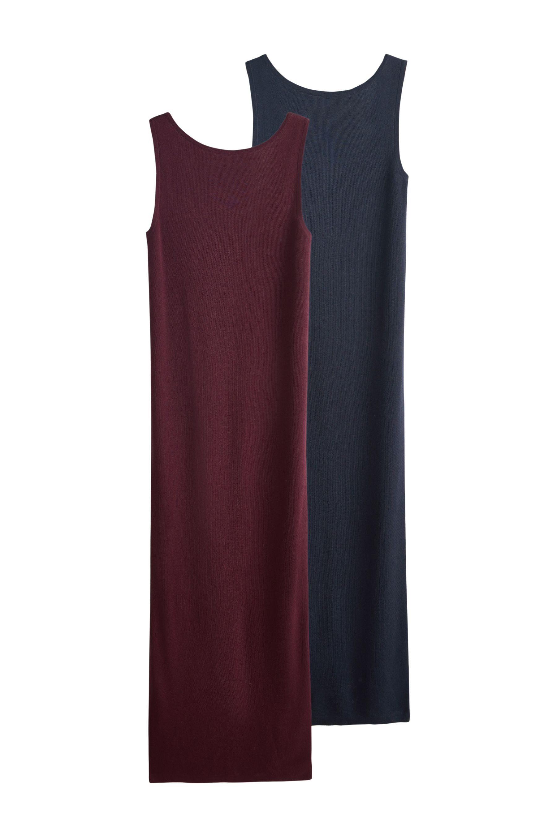 The Set Maxikleid The Set Transparentes Maxi-Strickkleid, 2er-Pack (2-tlg)