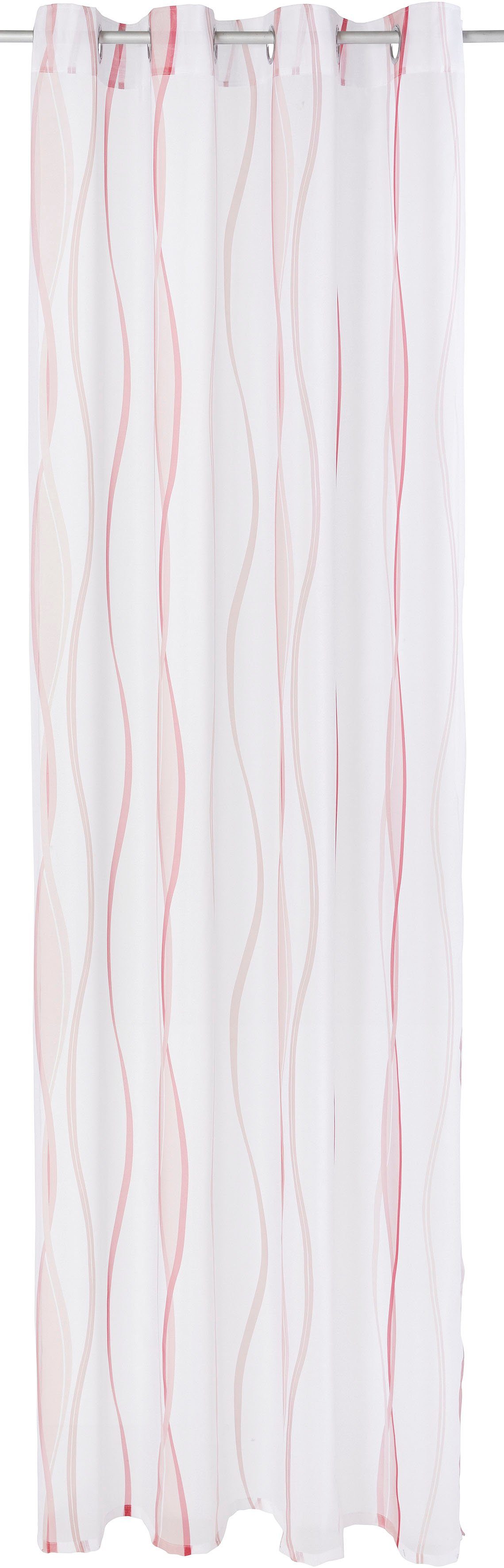 Ösen Wellen my St), transparent, transparent, Gardine Dimona, home, (2 weiß/rosé Voile, Set, 2-er Polyester, Voile,