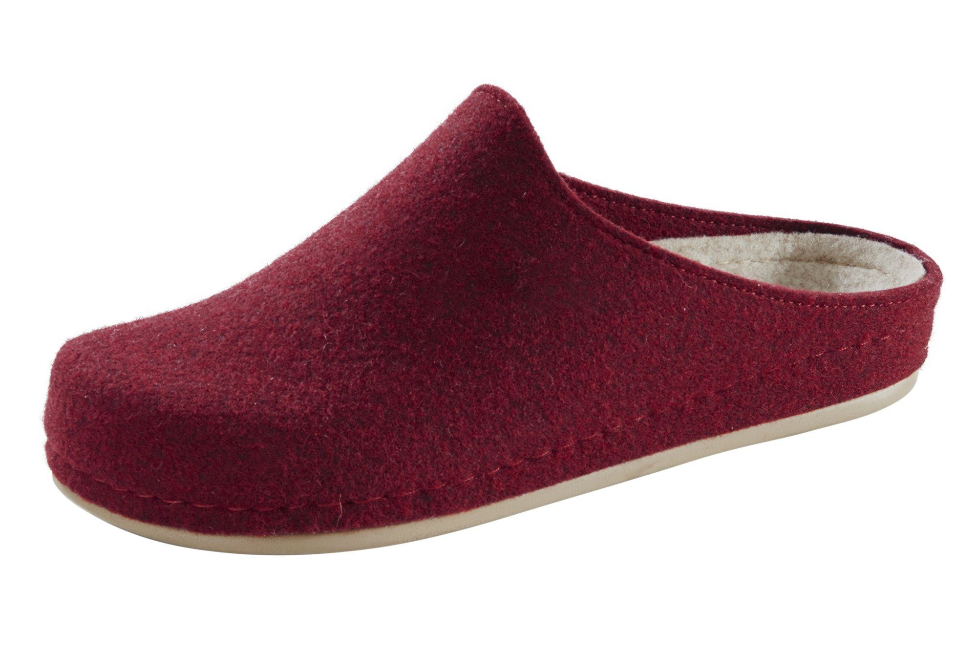 heine home Hausschuhe zum Schlupfen, Aus Wollfilz und Hausschuhe rot, 39,99 €