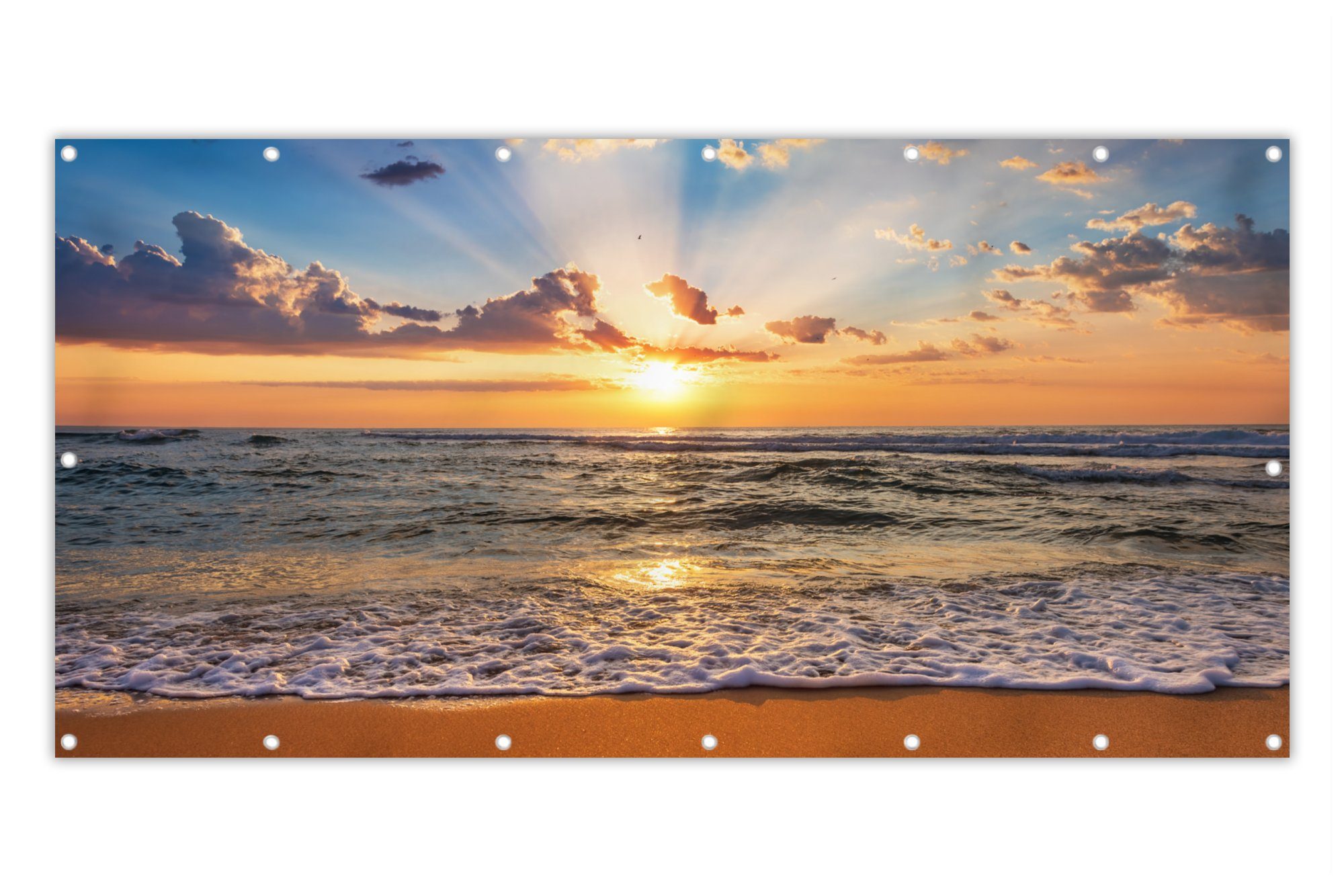 MuchoWow Balkonsichtschutz Strand - Sonnenuntergang - günstig online kaufen