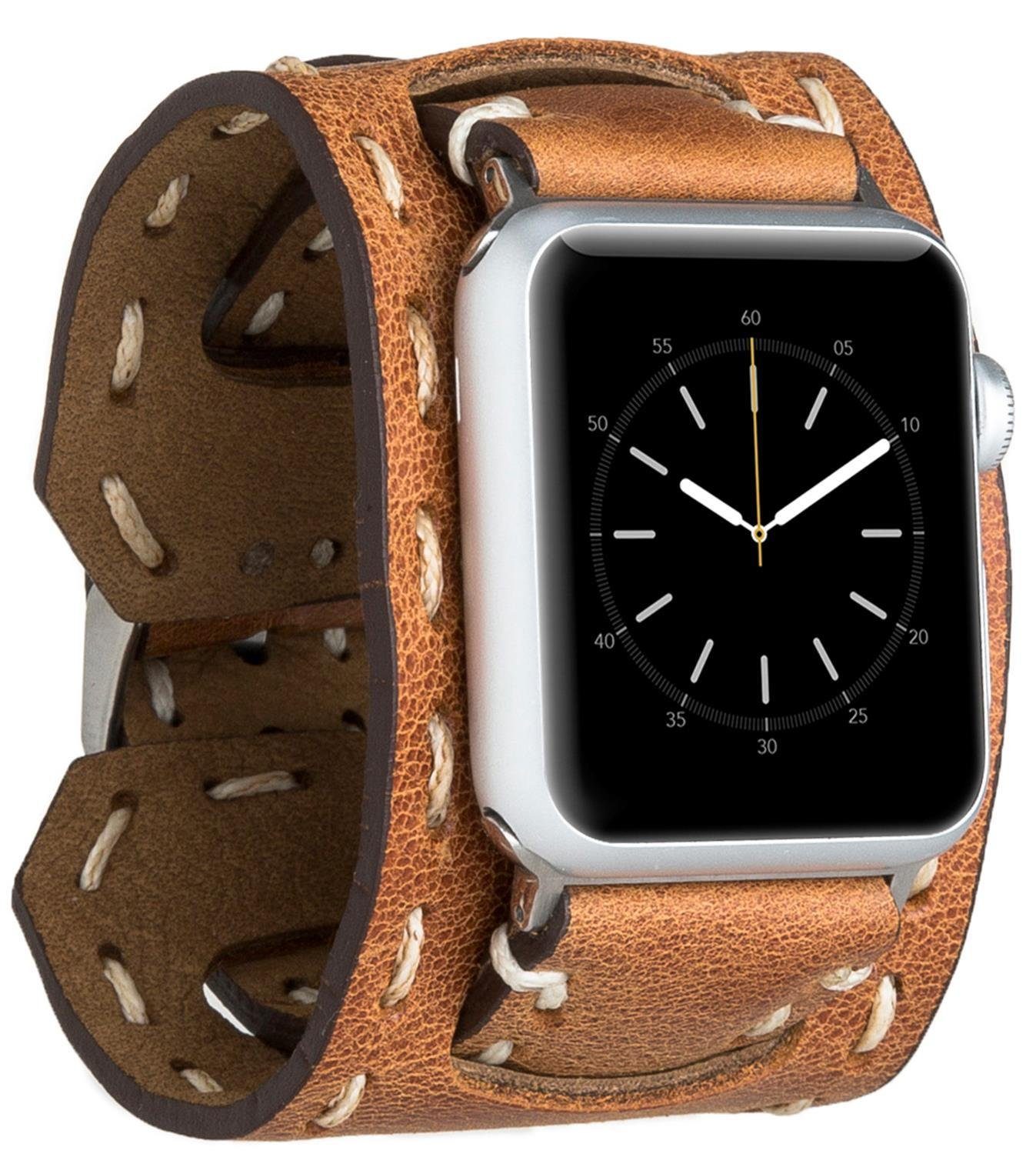 Burkley Wechselarmband »Apple Watch "CUFF" Vintage Leder Wechsel-Armband«,  kompatibel mit Apple Watch Series 1-6 in 42/44mm online kaufen | OTTO