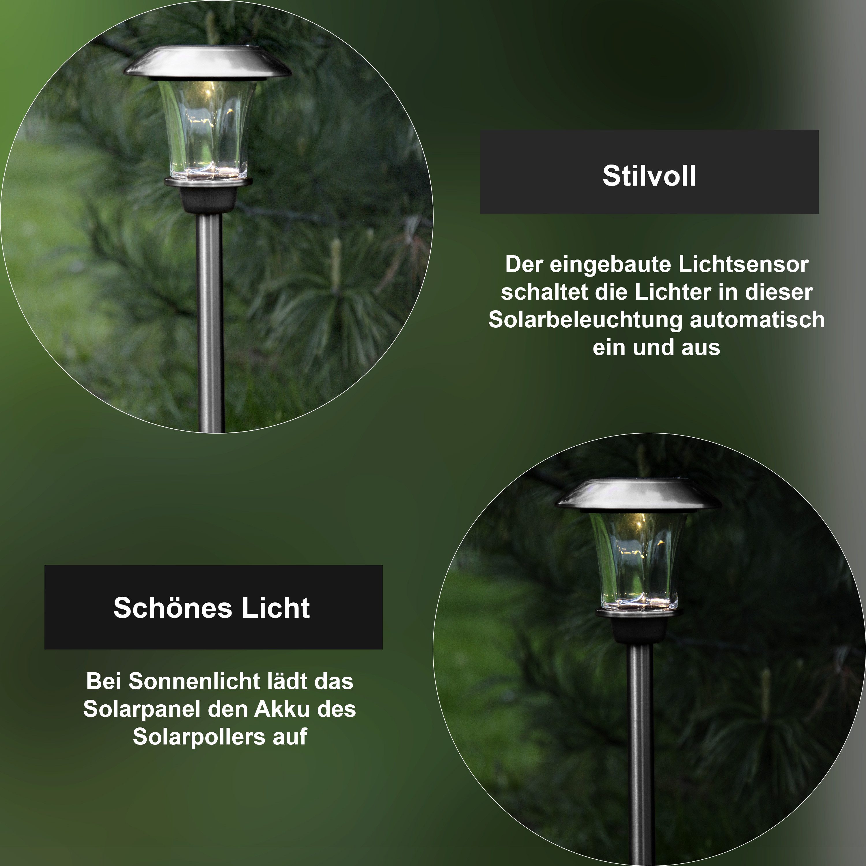 STAR TRADING LED Solarleuchte Granada, Solar-Gartenleuchte Grenada