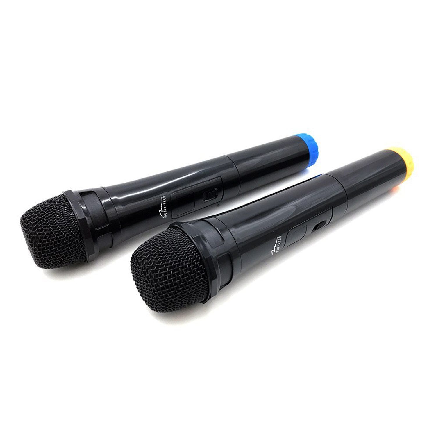 MEDIA-TECH Mikrofon 2 drahtlose Mikrofone für Karaoke USB-Empfänger, mit USB-Empfänger