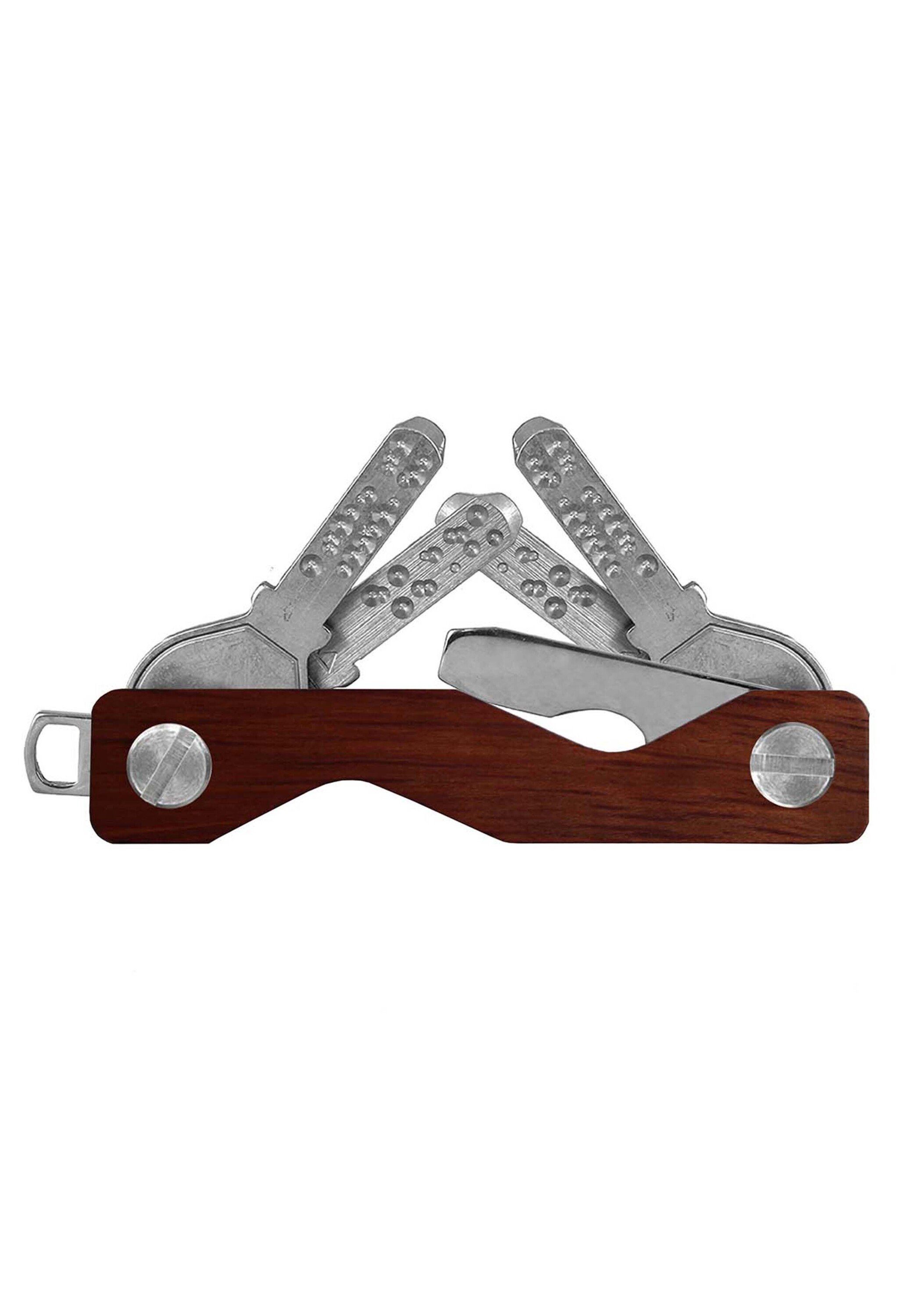 dunkelbraun made keycabins Wood Schlüsselanhänger SWISS S3,