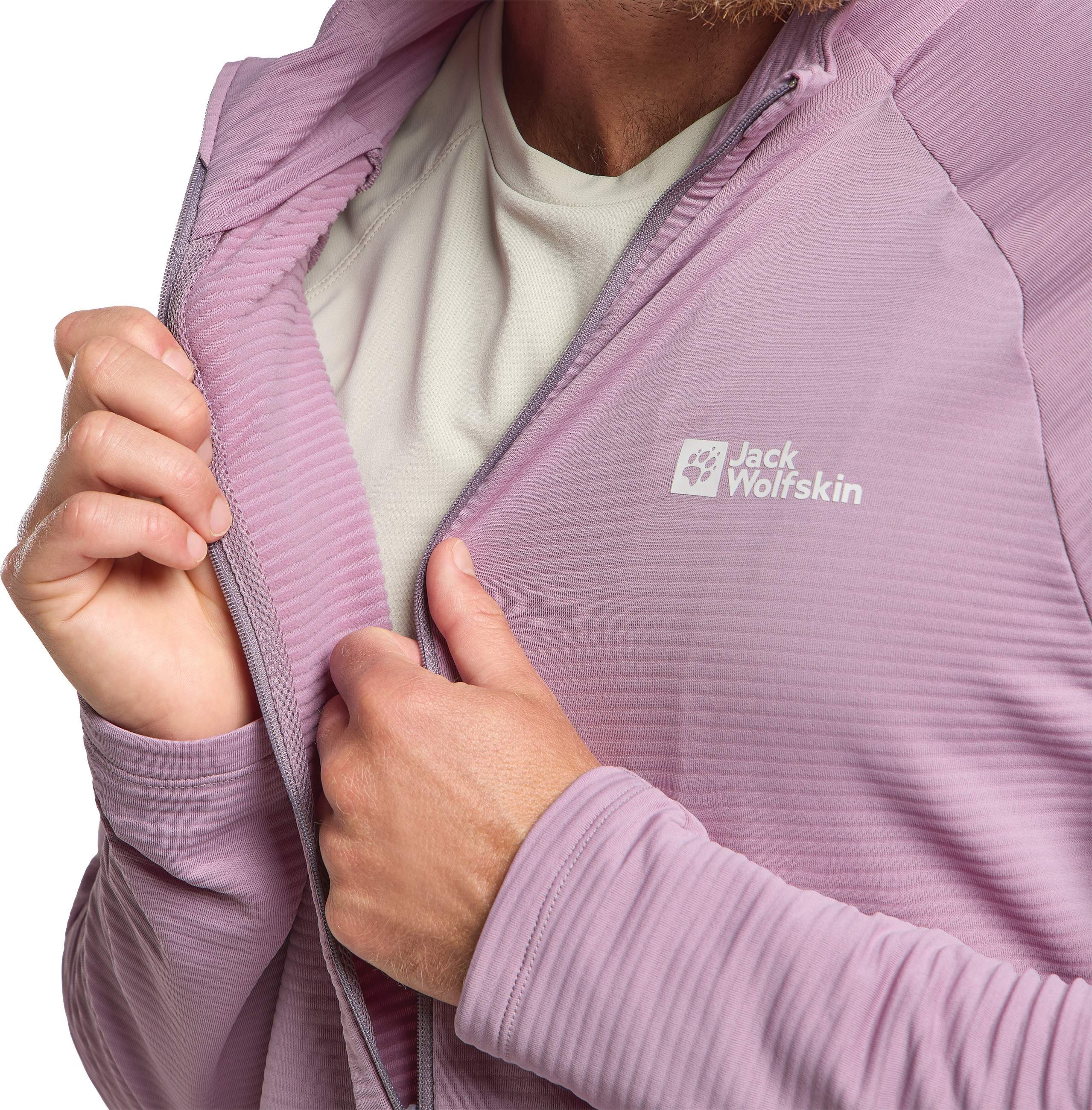 Jack Wolfskin Fleecejacke PRELIGHT FZ M leicht, weich, mit durchgehendem Reißverschluss, atmungsaktiv, wärmend – Bild 4 von 5