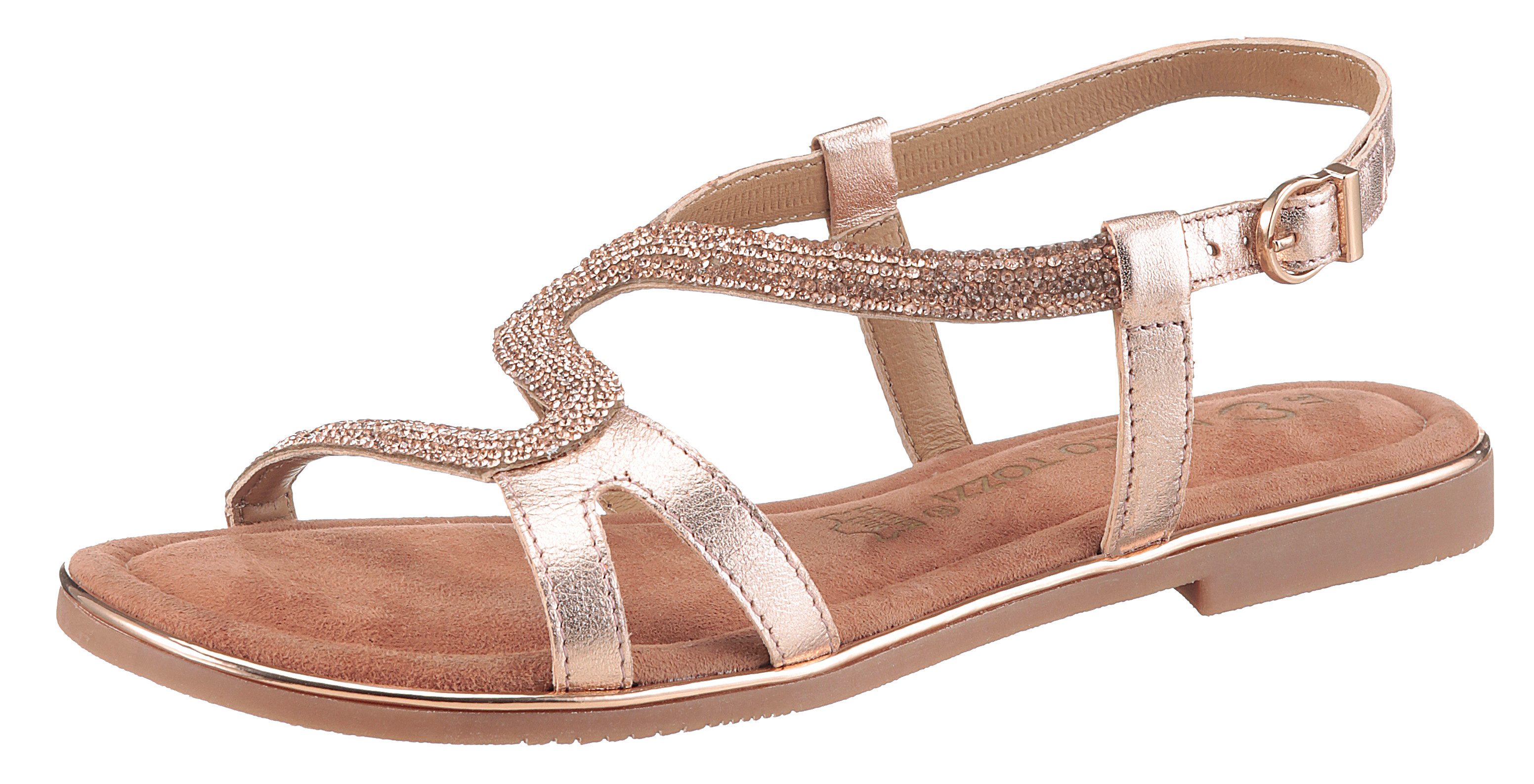 MARCO TOZZI Riemchensandale, Blockabsatz, Sandalette, Festtagsschuh mit Str günstig online kaufen