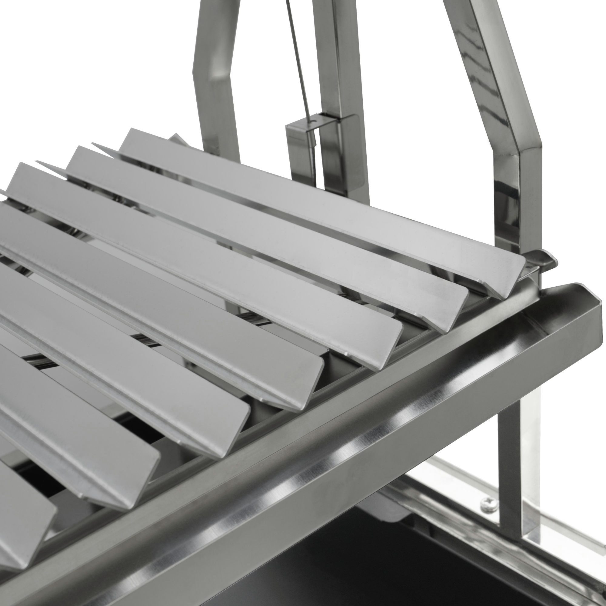 BBQ-Toro Holzkohlegrill Edelstahl Asado Grill, 119x45x135 cm, Argentinischer Holzkohlegrill, Stufenlos verstellbarer Grillrost – Bild 5 von 5