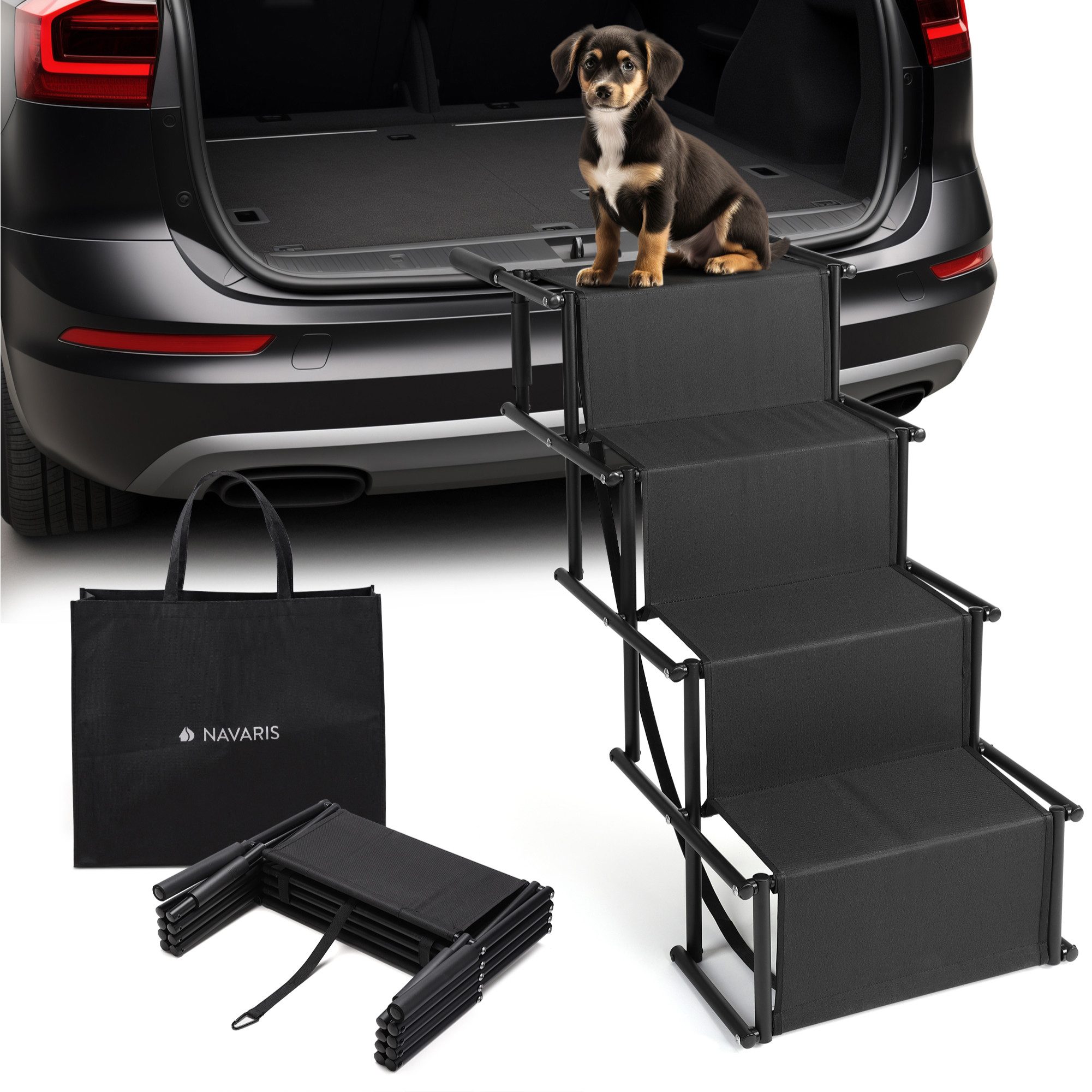 Navaris Hunderampe faltbare Auto-Hundetreppe - 4 günstig online kaufen