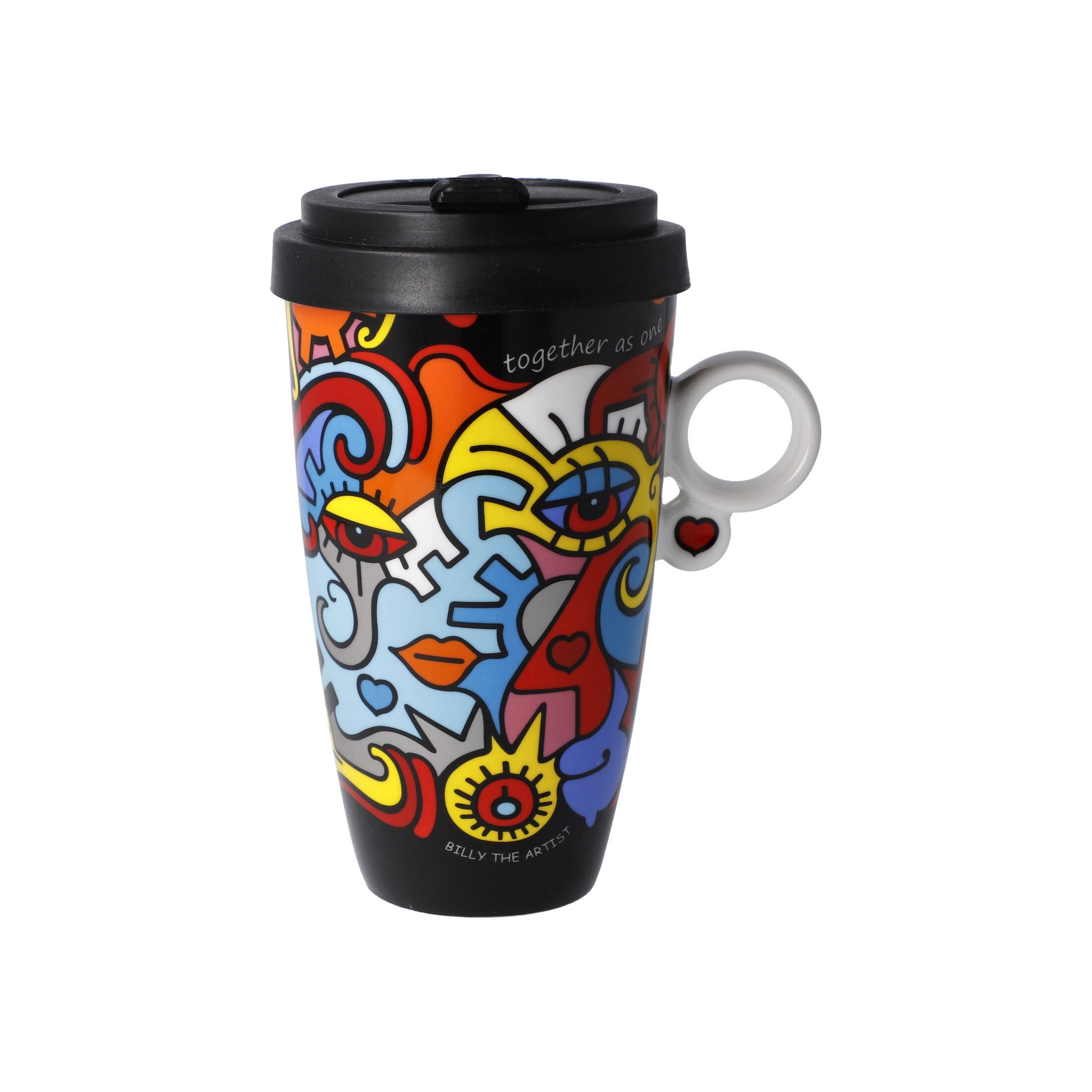 Goebel Coffee-to-go-Becher, Porzellan, Höhe: 15cm, Farbe: Mehrfarbig, Motiv: Together