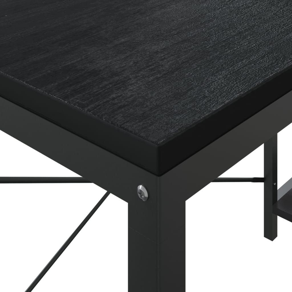 cm Computertisch 110x72x70 furnicato Holzwerkstoff Schwarz Schreibtisch