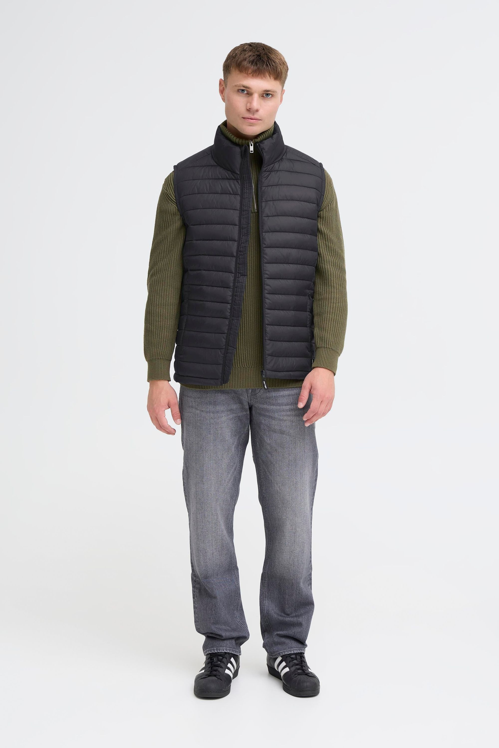 Blend Steppweste BHMRomic Stilvolle Basic Steppweste mit Taschen