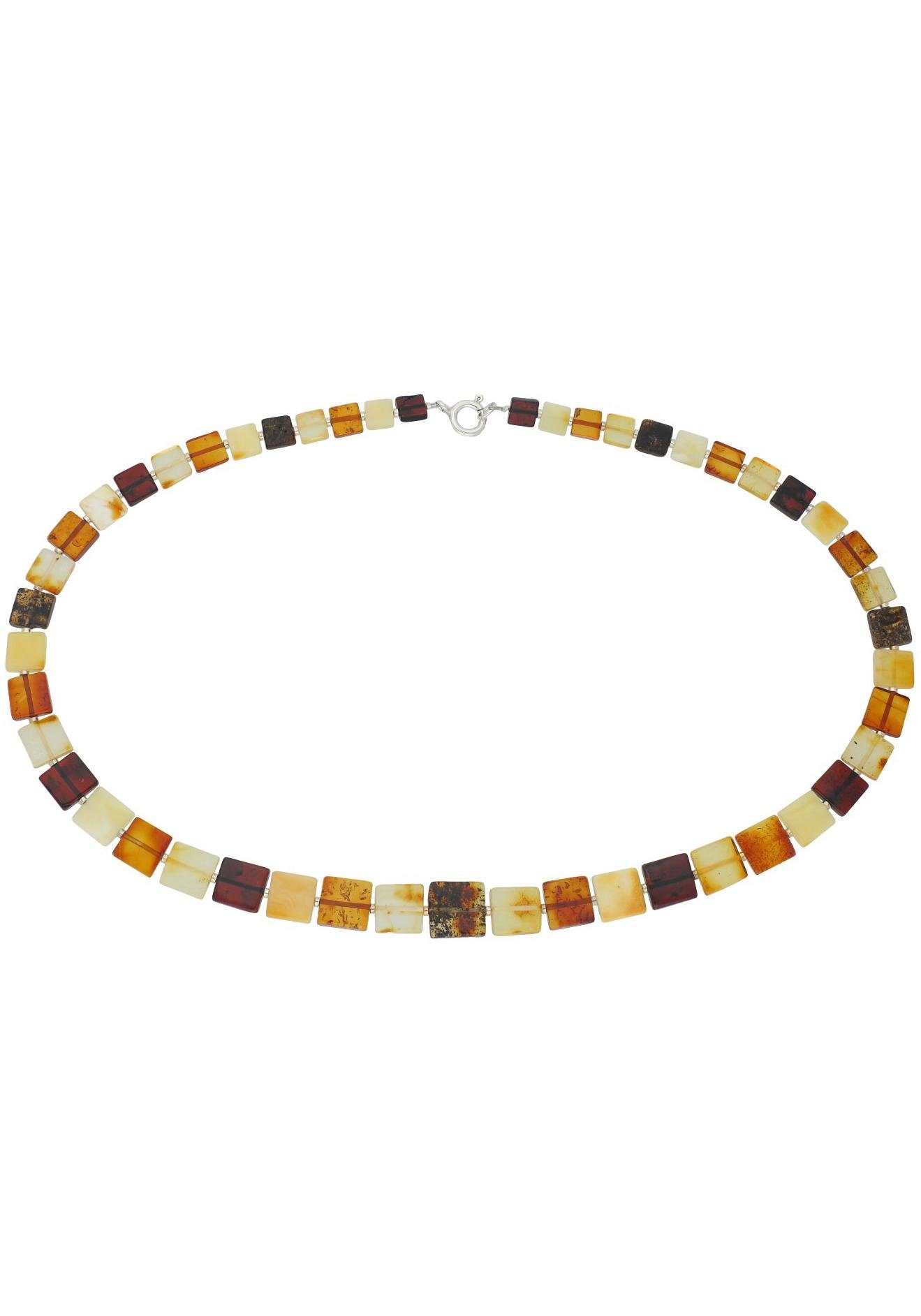 Firetti Kette ohne Anhänger Schmuck Geschenk Silber 925 Halsschmuck Halskette Bernstein, mit Bernstein