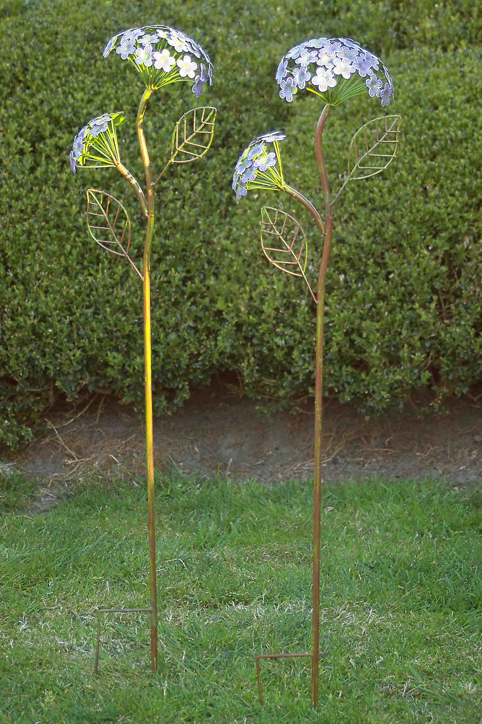 Paulslandhaus Gartenstecker Pflanzstecker Hortensie 2 Varianten Allium Weiß oder Lila