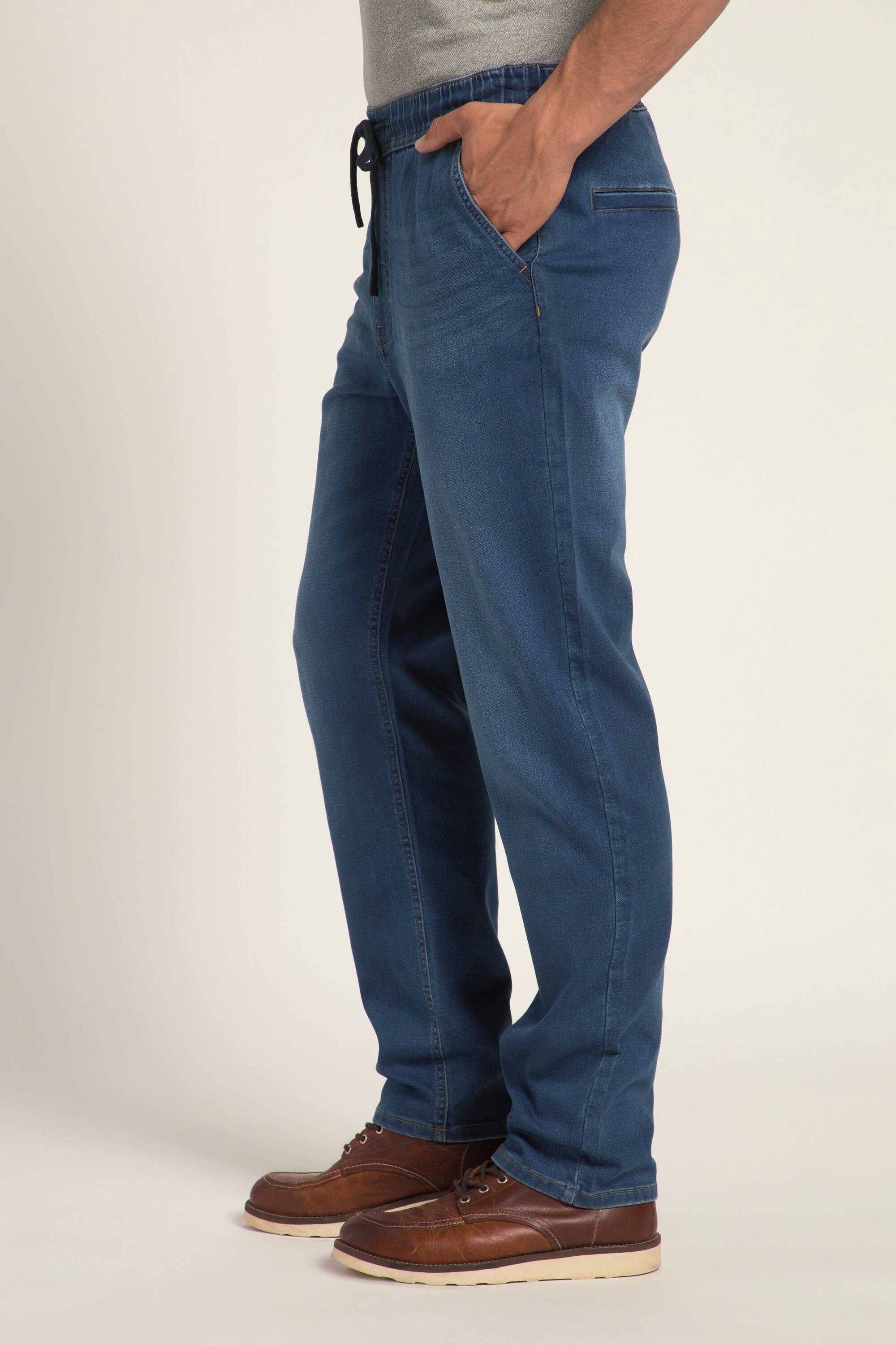 FLEXNAMIC® Straight medium Cargohose Schlupfbund stone JP1880 Fit Jeans Denim