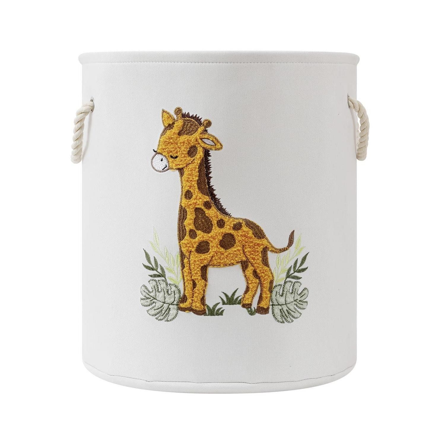 LuxusKollektion Wäschekorb Wäschekorb Kinder Giraffe 58L Rund Gelb Faltbar
