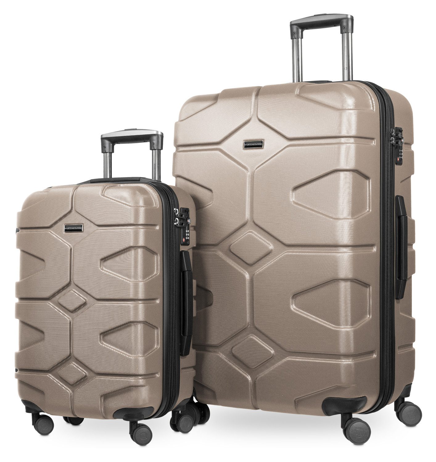 Hauptstadtkoffer Hartschalen-Trolley X-Kölln, 4 Rollen, 2er Koffer Set, TSA, 55 cm & 76 cm(S & L)