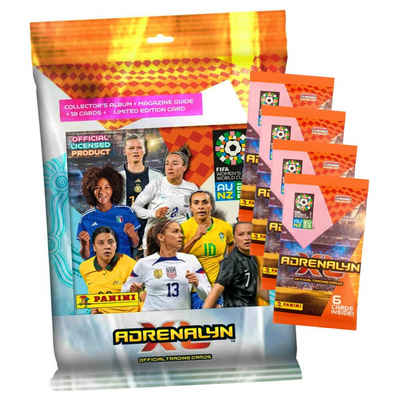 Panini Sammelkarte Panini Fifa Frauen Fußball WM Karten 2023 - Trading Cards - 1 Starter, Frauen WM 2023 - 1 Starter + 4 Booster Sammelkarten