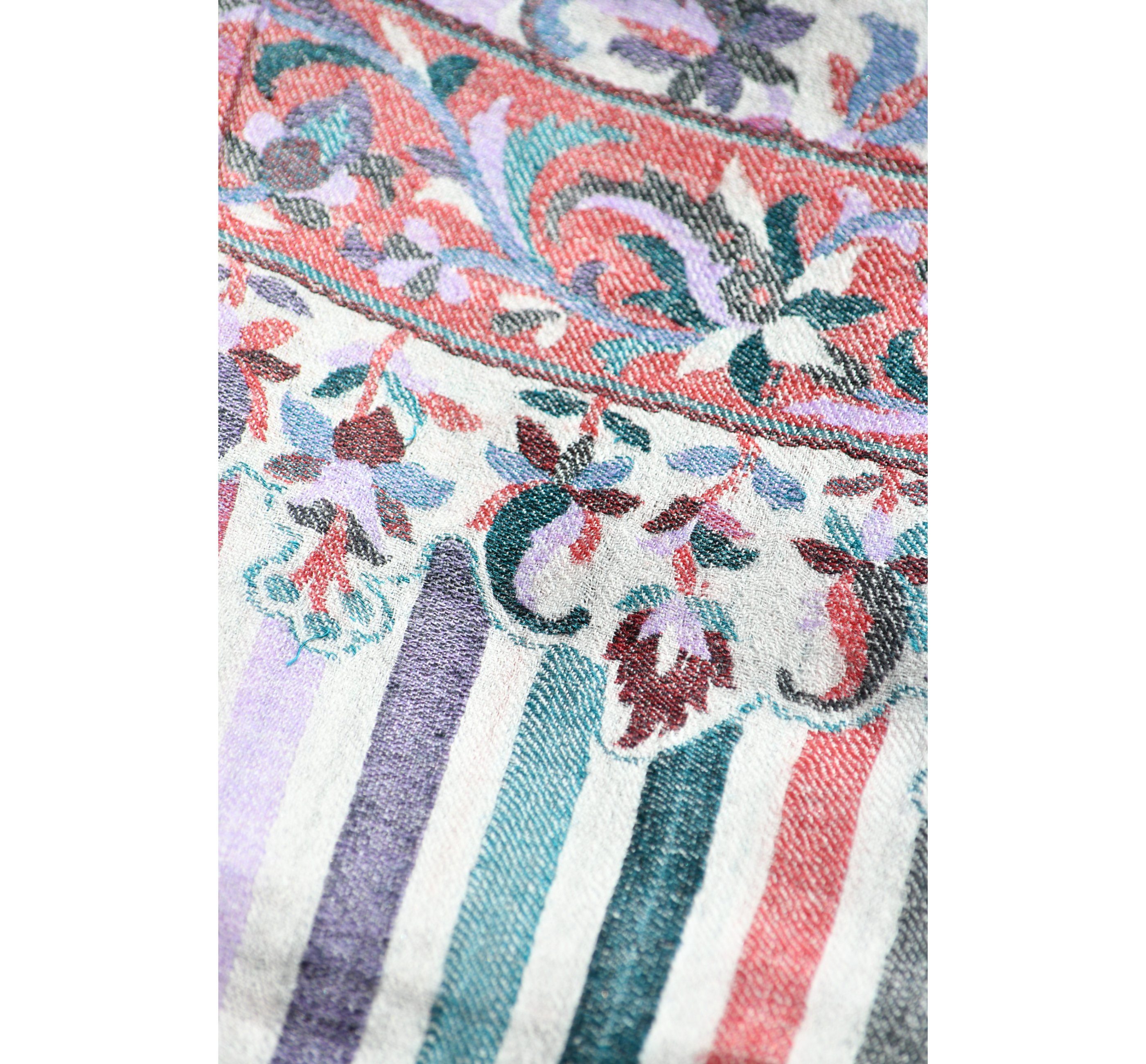 Größe: gewebt, 200 cm Kani-Schal bedruckt, Blumenmuster, Muster-1 Blue cm x Muster mit Chilli elegantem, (Einzelstück), 70 Schal aktuellem nicht