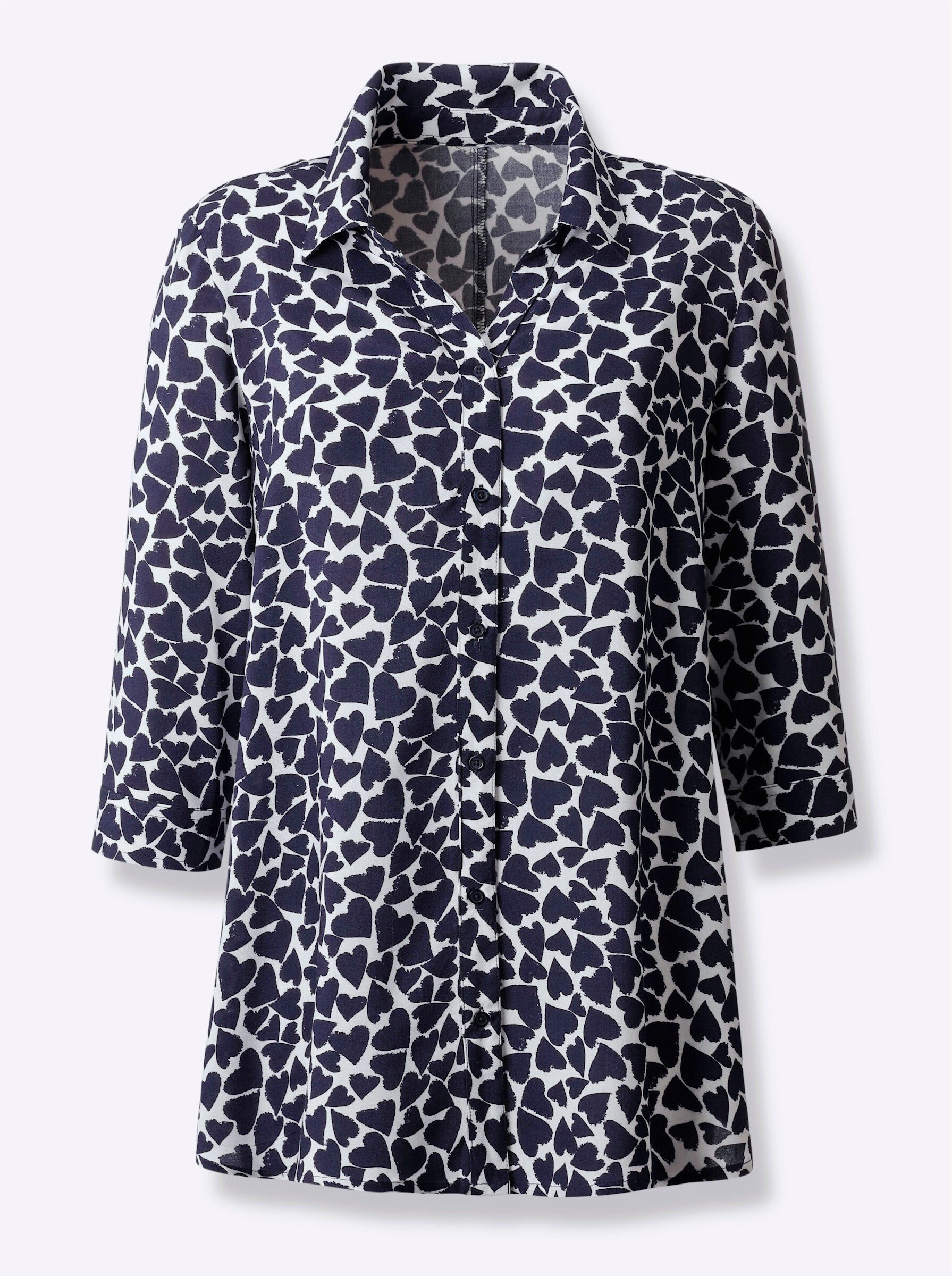 Sieh an! Klassische Bluse Longbluse 3/4-Arm günstig online kaufen