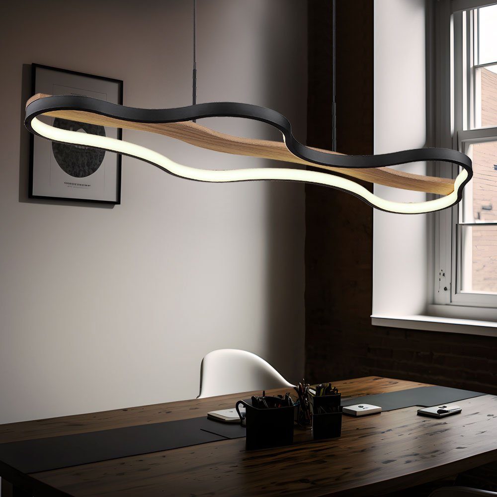 Pendellampe Dimmbar Hängeleuchte LED-Hängeleuchte, Fernbedienung Holz Deckenlampe Globo H LED