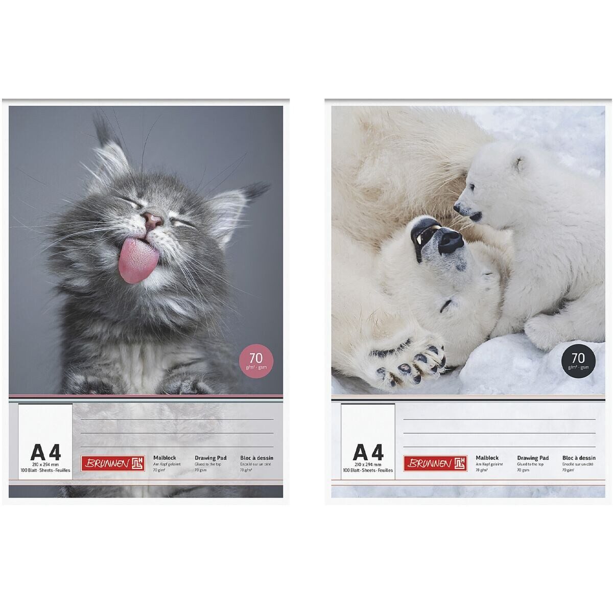 BRUNNEN Malblock, DIN A4, 100 Blatt/ Block, Grammatur 70 g/m² günstig online kaufen
