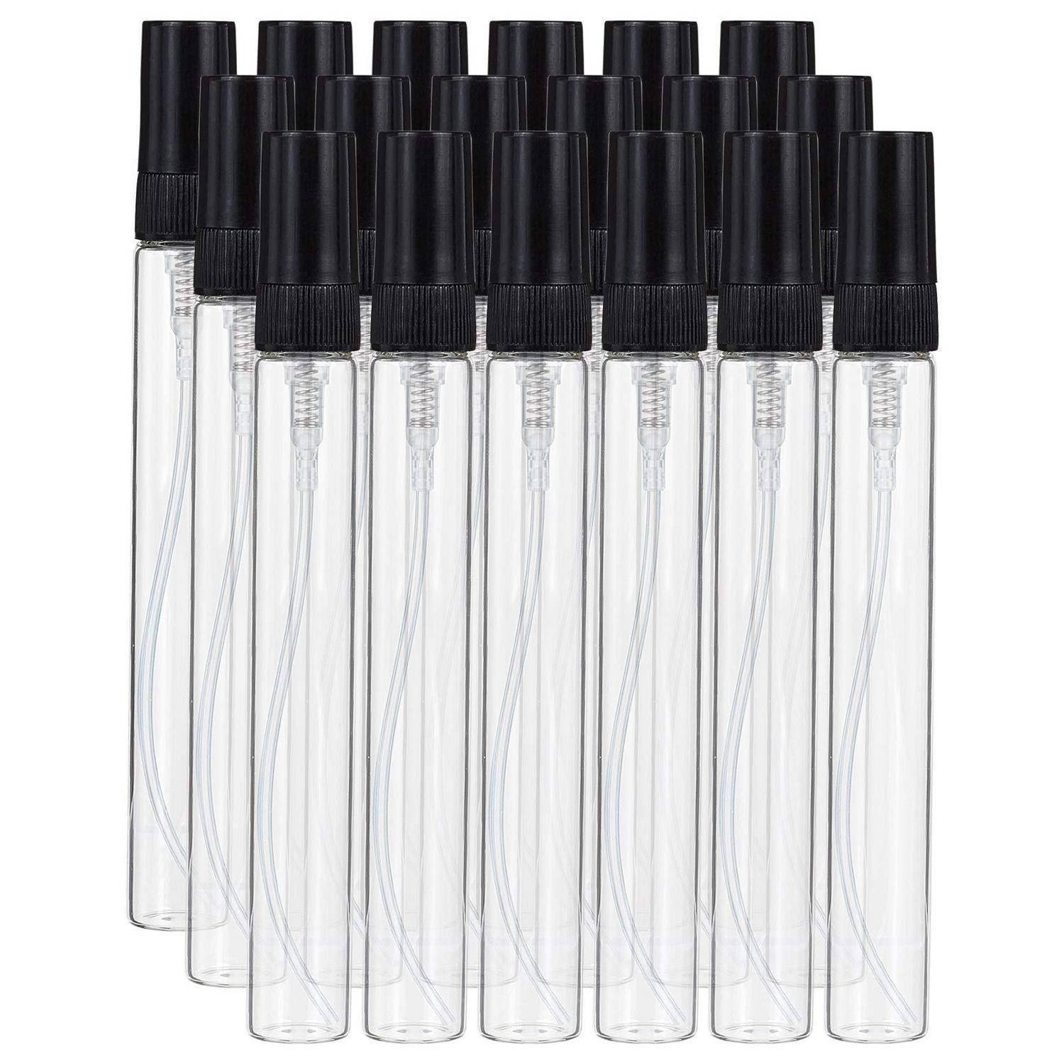 LuxusKollektion Sprühflasche Sprühflasche 10ml Glas transparent schwarz