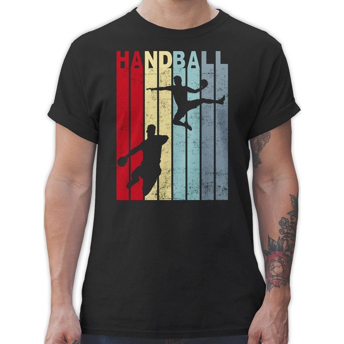 Shirtracer T-Shirt Handballspieler Vintage - Handball WM 2023 Trikot Ersatz - Herren Premium T-Shirt handball tshirt herren - herren+handball+t-shirt - em t shirt