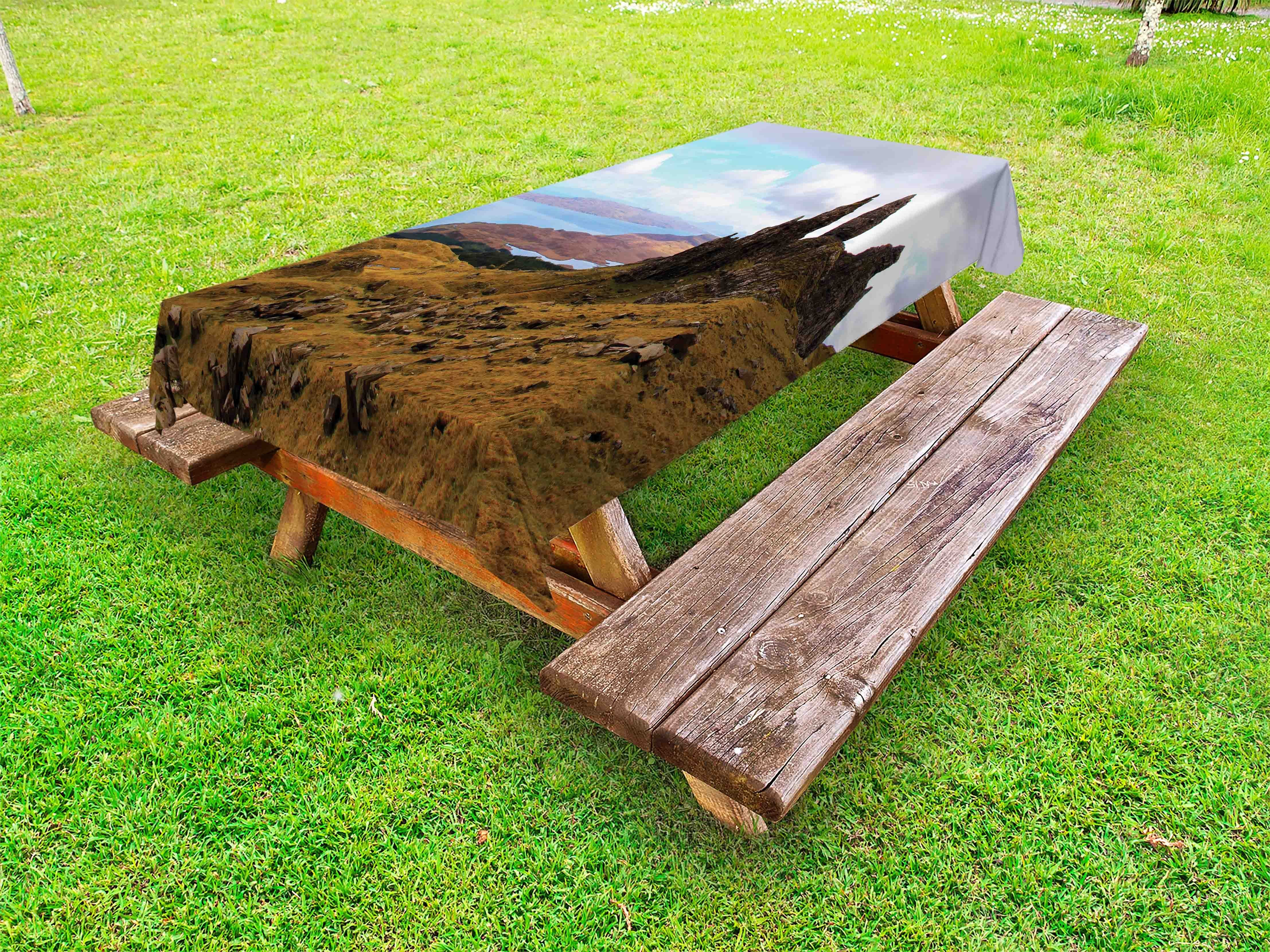 Abakuhaus Tischdecke dekorative waschbare Picknick-Tischdecke, Schottland Alter Mann von Starr Dürre