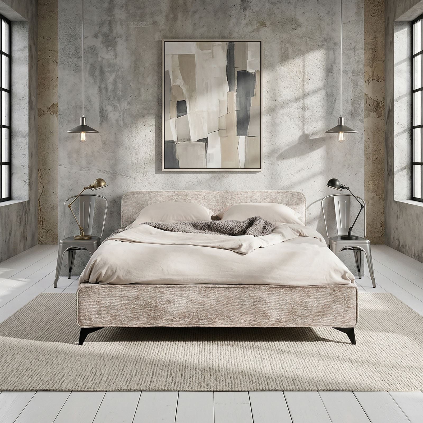 IDIMEX Polsterbett VIRETTA, Bett mit Lattenrost 140x200 cm, Doppelbett mit günstig online kaufen