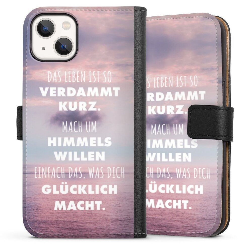 DeinDesign Handyhülle »Glück Spruch Statement Das Leben Ist So Verdammt