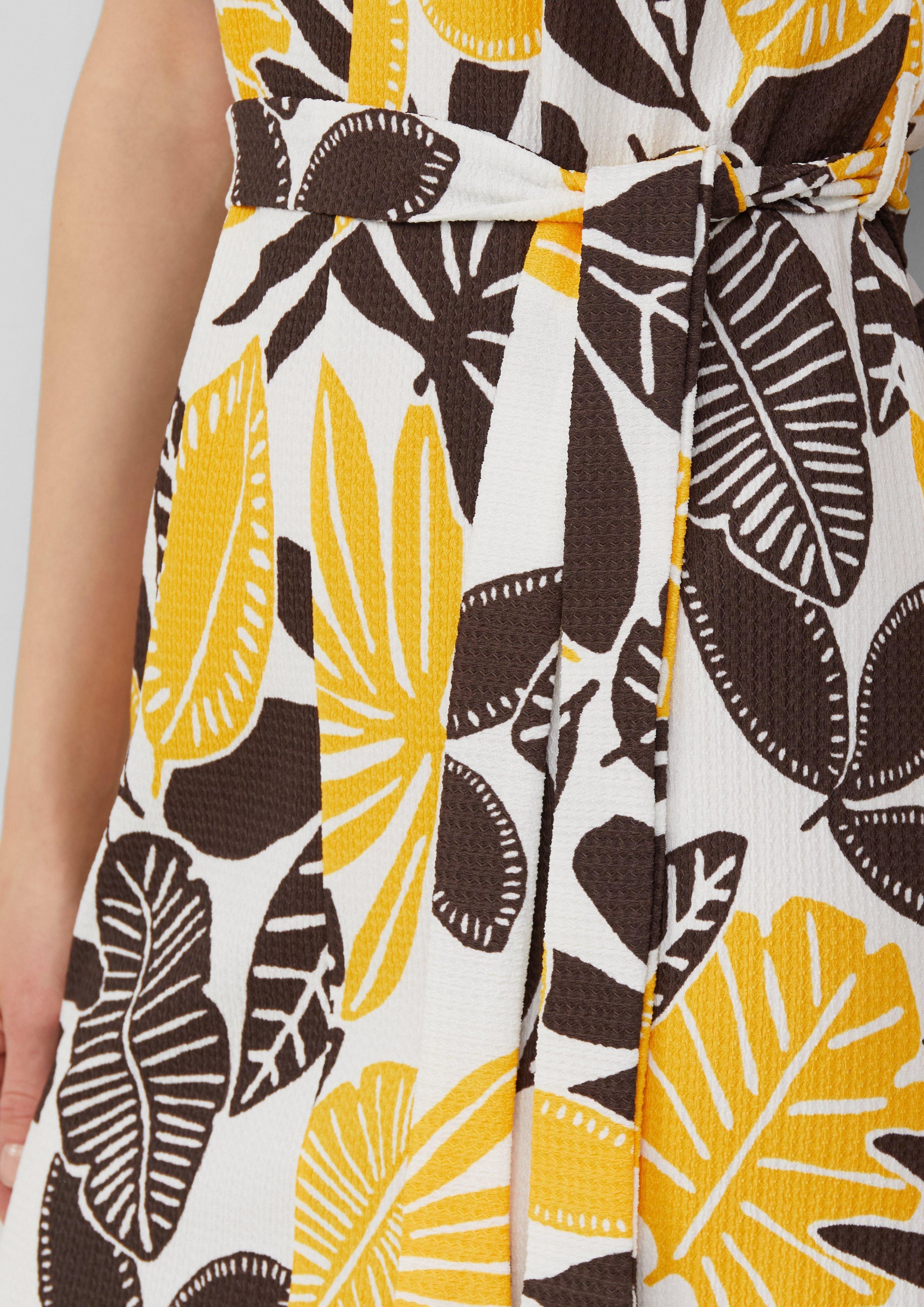 s.Oliver Minikleid Strukturiertes Jerseykleid mit All-over-Print günstig online kaufen