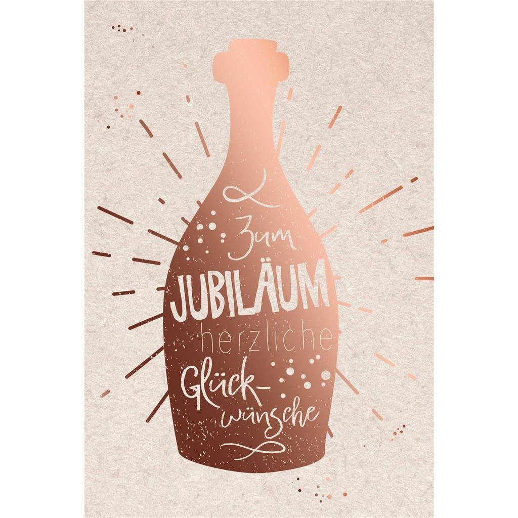 Grußkarten Jubiläum - Glückwunschkarte im Format 11,5 x 17 cm mit Umschlag