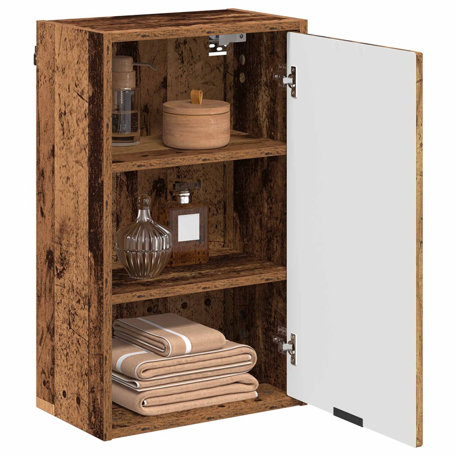 vidaXL Badezimmerspiegelschrank Badezimmerschrank Altholz 39 x 23,5 x 65 cm (1-St)