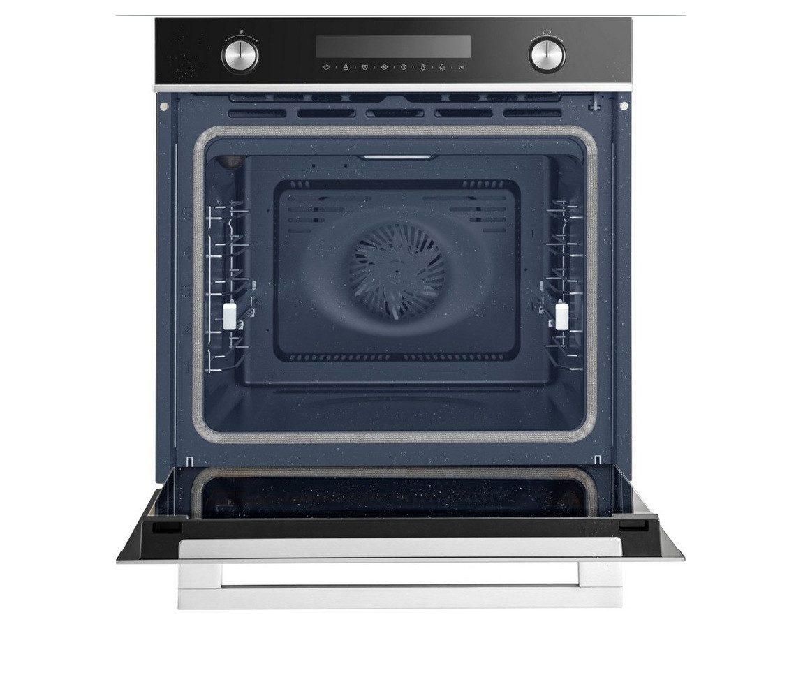 Midea Einbaubackofen Midea Einbau-Backofen 7NP30E0IX schwarz Pyrolytische Selbstreinigung, Pyrolyse-Selbstreinigung