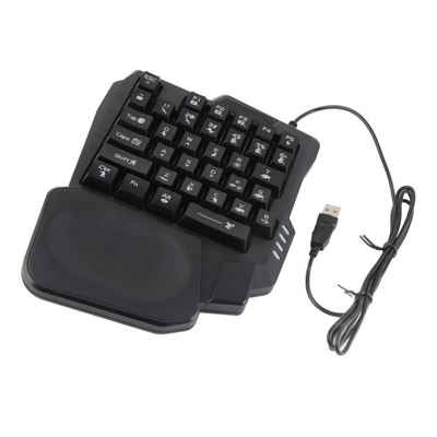 Silberstern Einhändige mechanische Gaming-Tastatur Gaming-Tastatur (35 Tasten, wasserdicht, Computerperipheriegeräte)