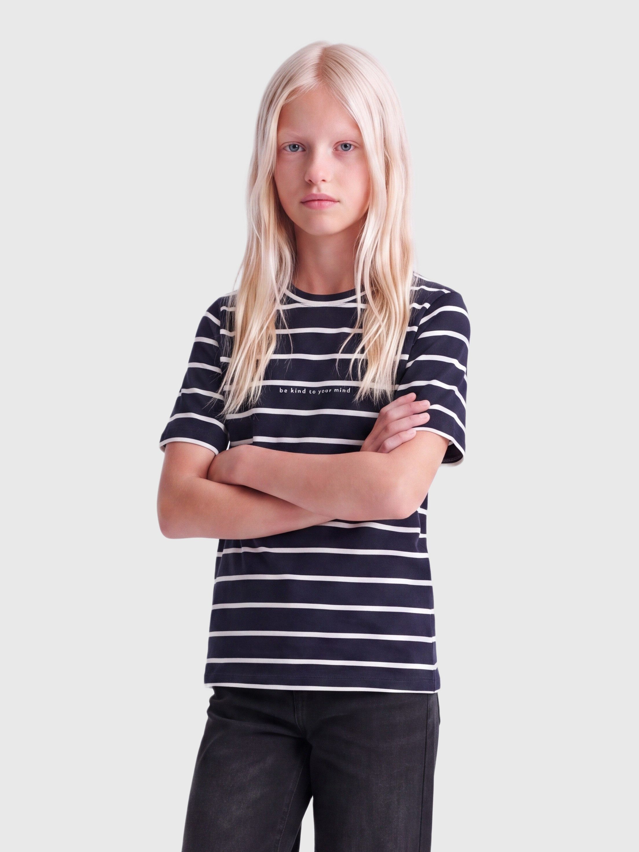 KIDS ONLY T-Shirt KOGHELLE LIFE S/S STRIPE REG. TOP JRS