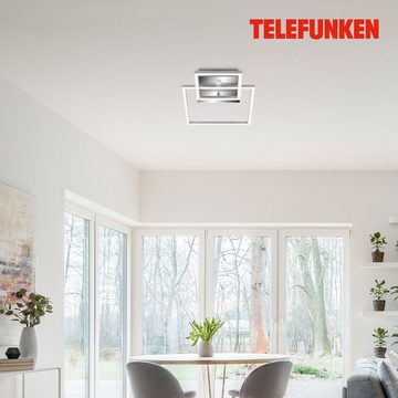 Telefunken LED Deckenleuchte 318608TF, LED fest verbaut, Warmweiß, Deckenleuchte Sensor drehbar 20W 1500lm 3000K 35,8x26x7,6cm