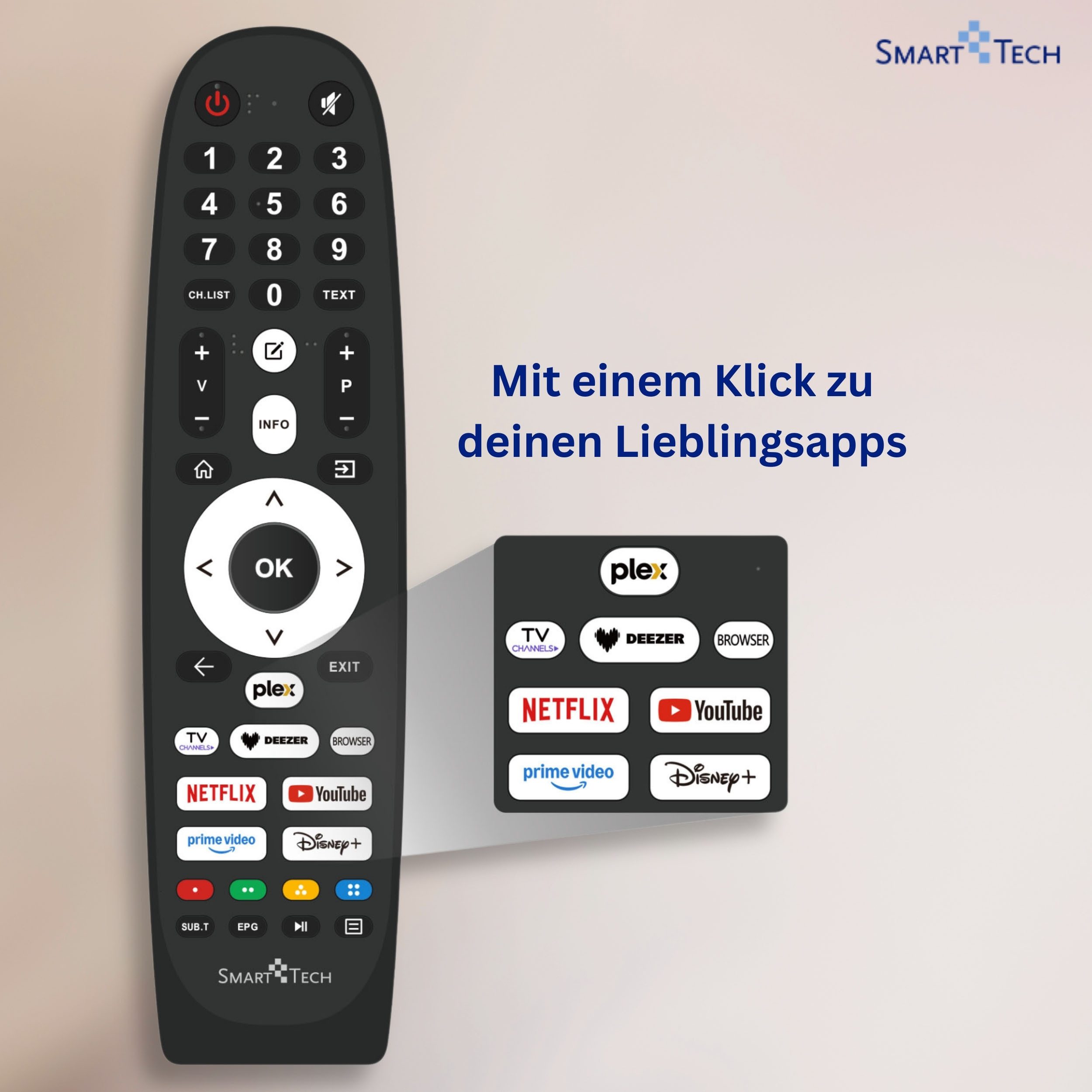 Smart Tech 24QV02VC QLED-Fernseher (60 cm/24 Zoll, HD-ready, VIDAA Smart TV, VIDAA Smart TV, 12 Volt Camping TV, Triple-Tuner)